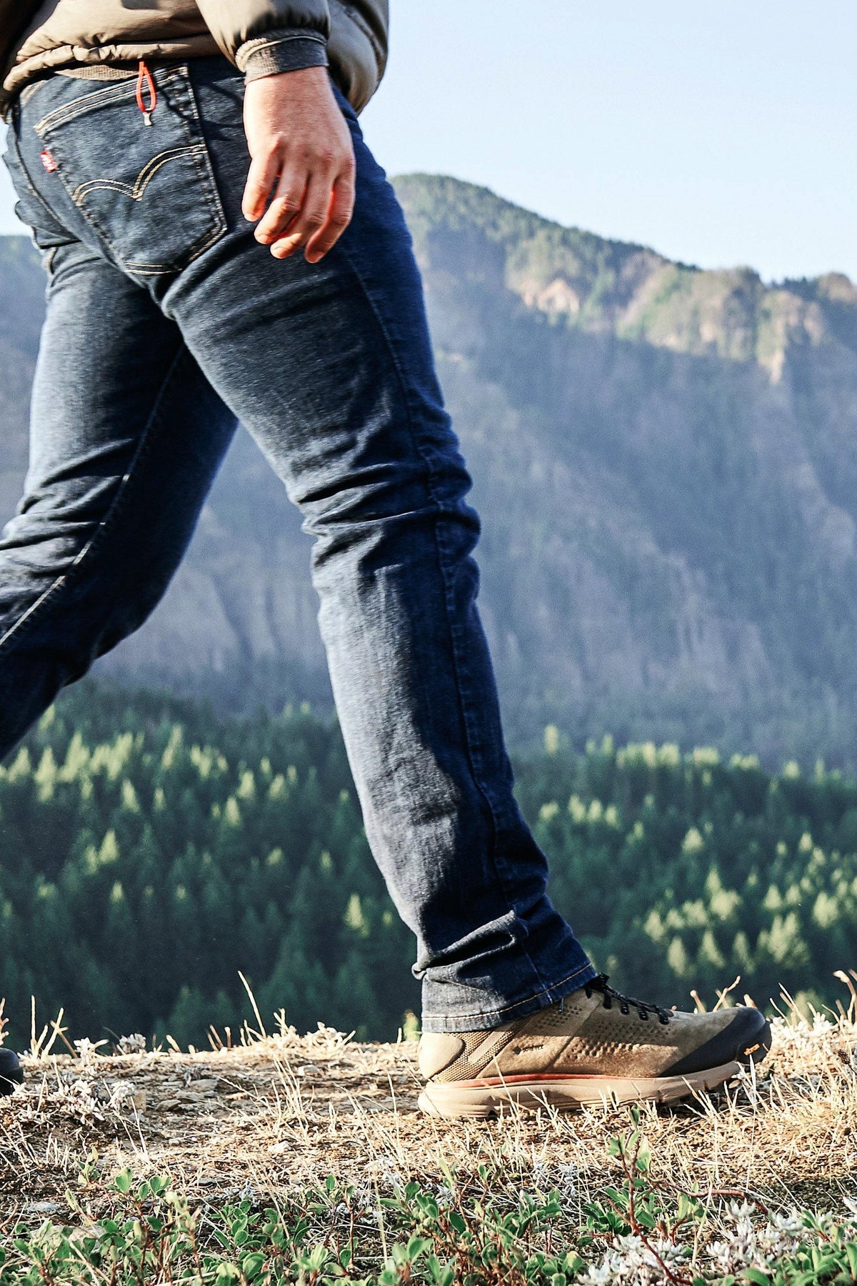 Danner Trail 2650 GTX Mid in Dusty Olive, a waterproof GORE-TEX mid hiking boot for muddy trails, backpacking trips, rainy days and Pacific Northwest adventures