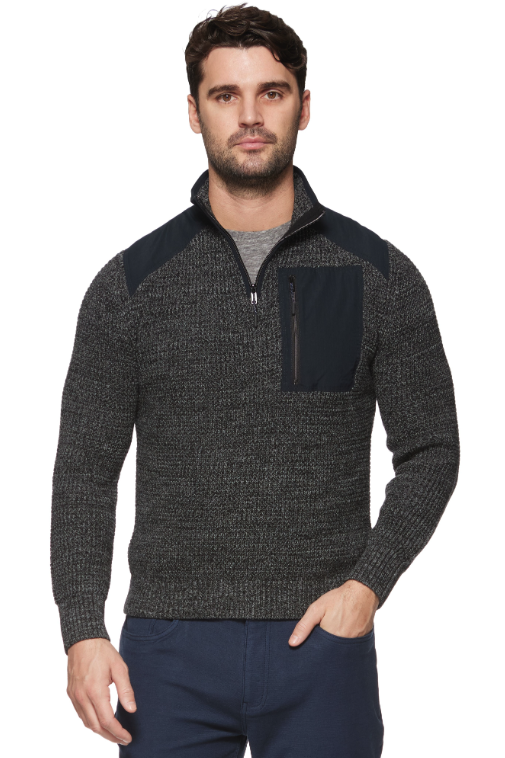 Flag & Anthem Ventura 1/4 Zip Mock Neck Sweater, a cozy go-to pullover for chilly mornings, road trips, the office and lounging at home