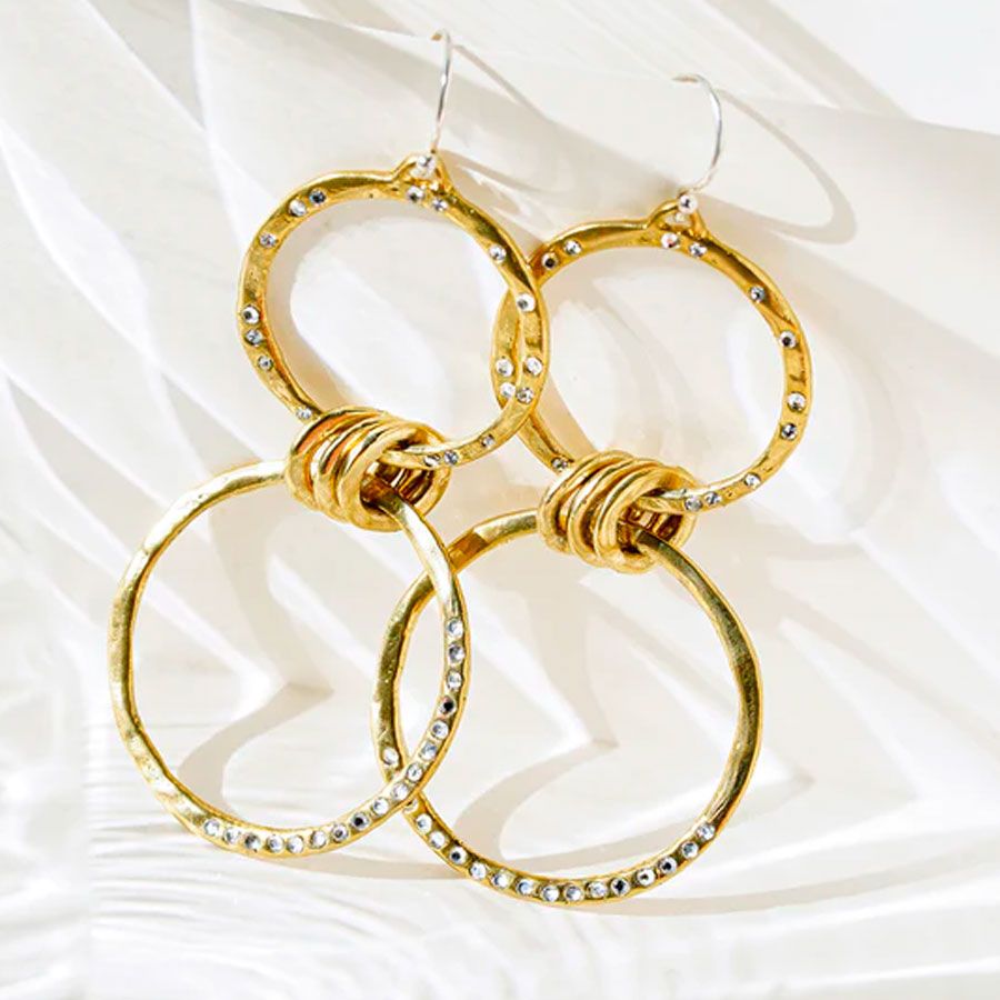 Waxing Poetic - Amity Double Drop Hoop Earrings - Arktana - Jewelry