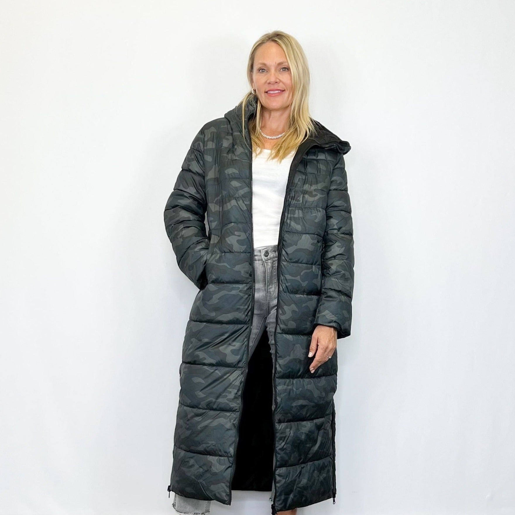 YEST - Camo Winter Long Puffer Coat - Arktana - Jackets