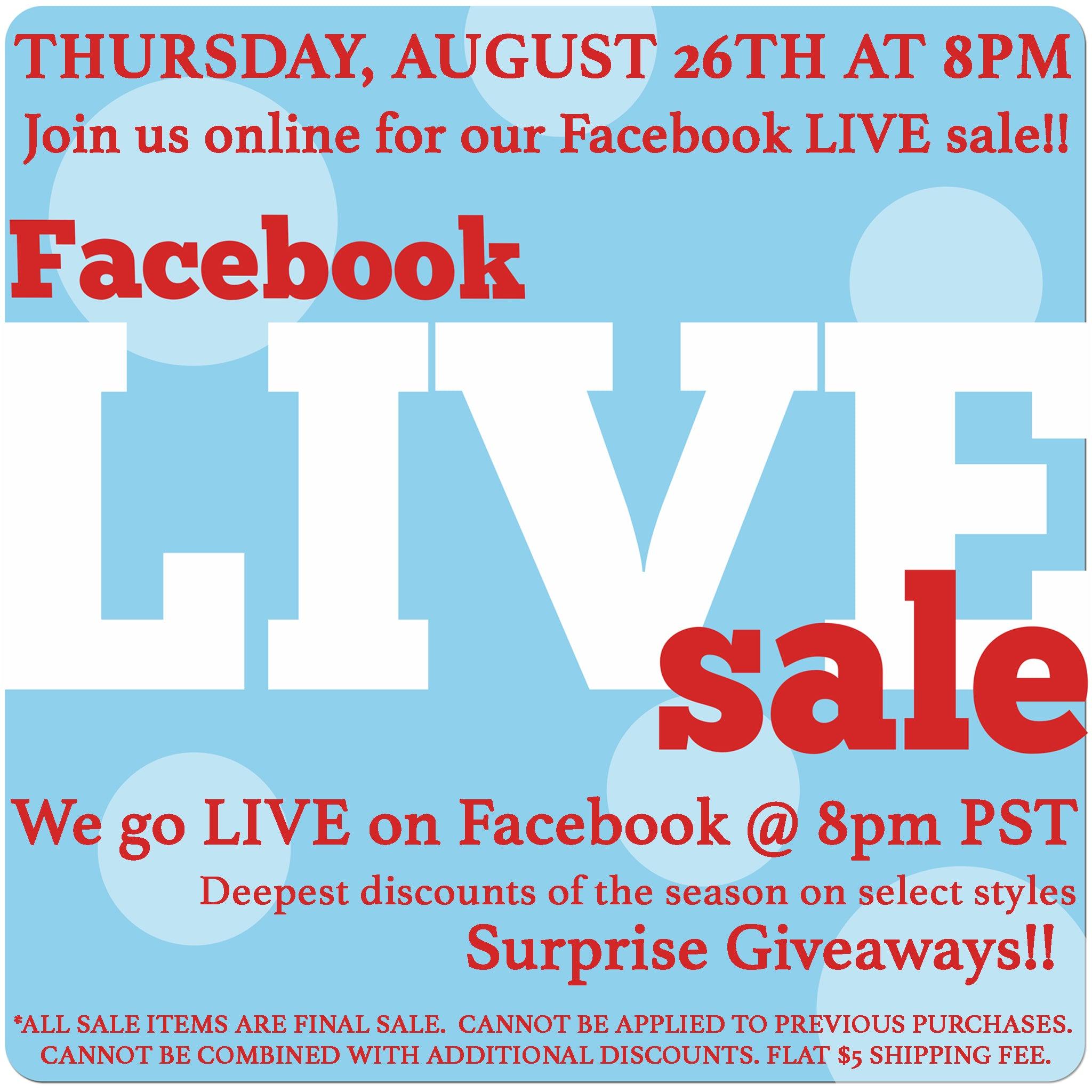 Facebook Live Sale - Arktana