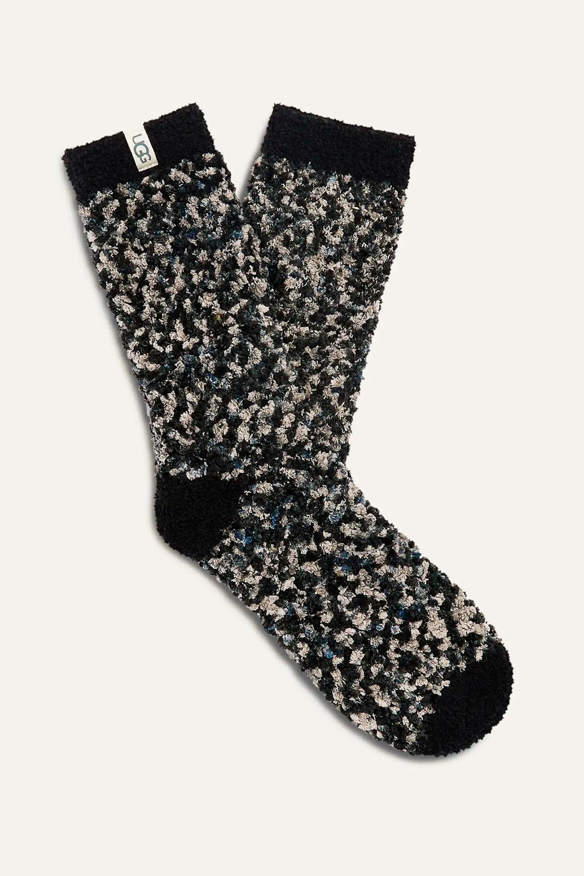 Cozy Chenille Sock - Black/Grey