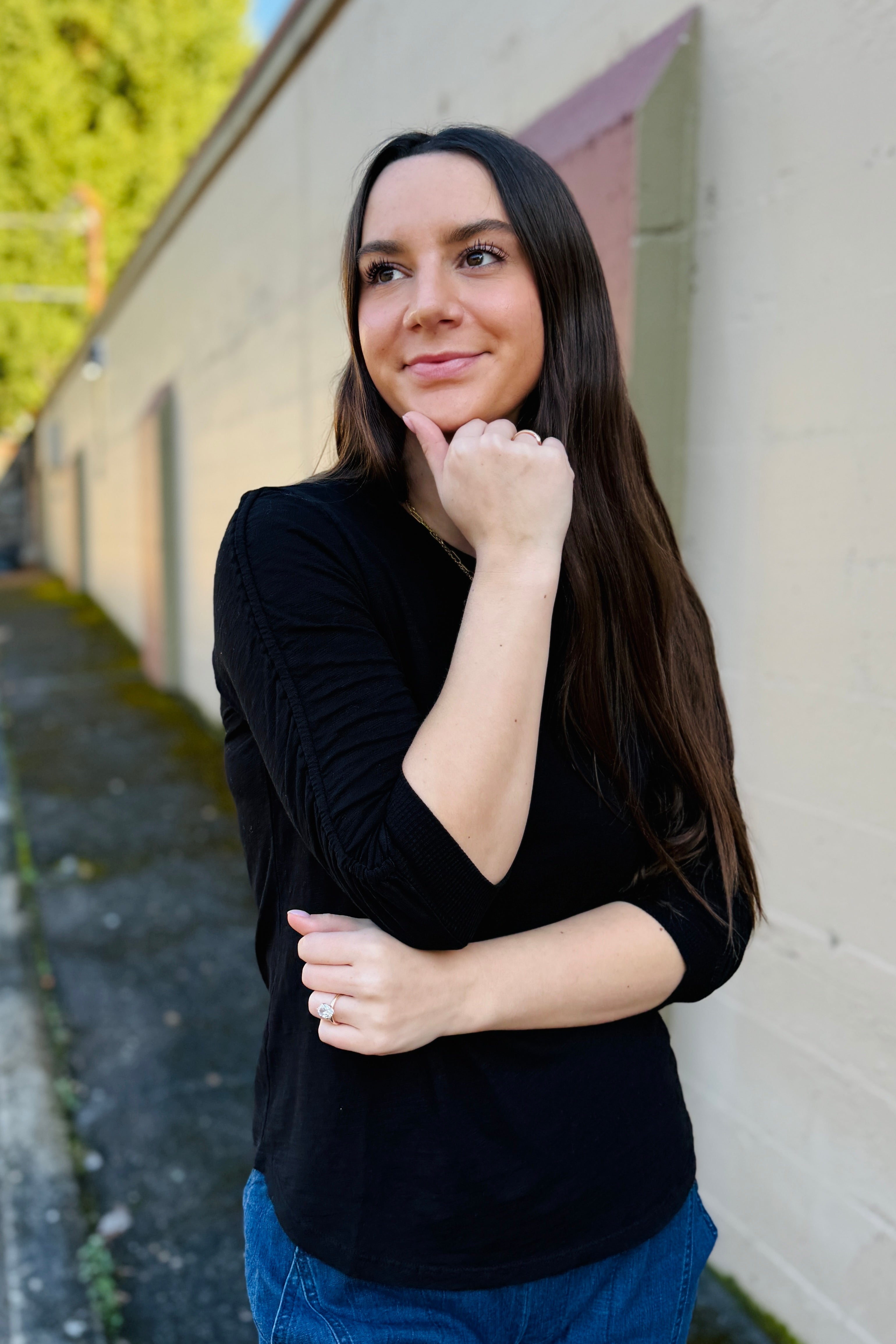 Julia Knit Top-Black