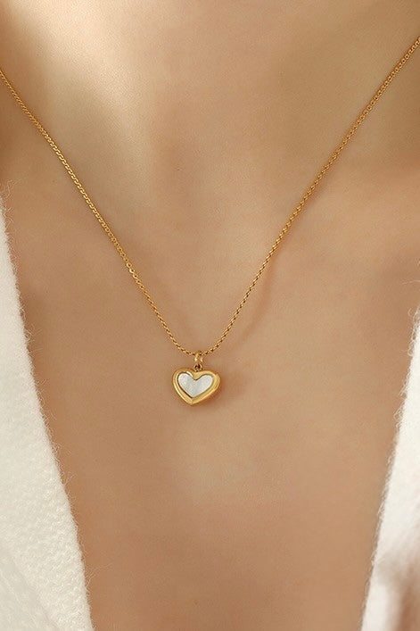 18K Stainless Steel Heart Necklace