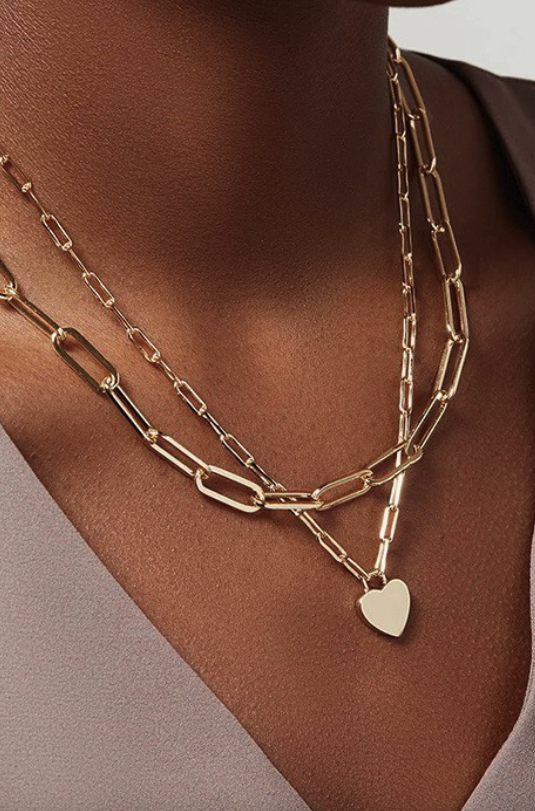 A 18k stainless steel tarnish free layered necklace in Arktana in Camas and Ridgefield WA 