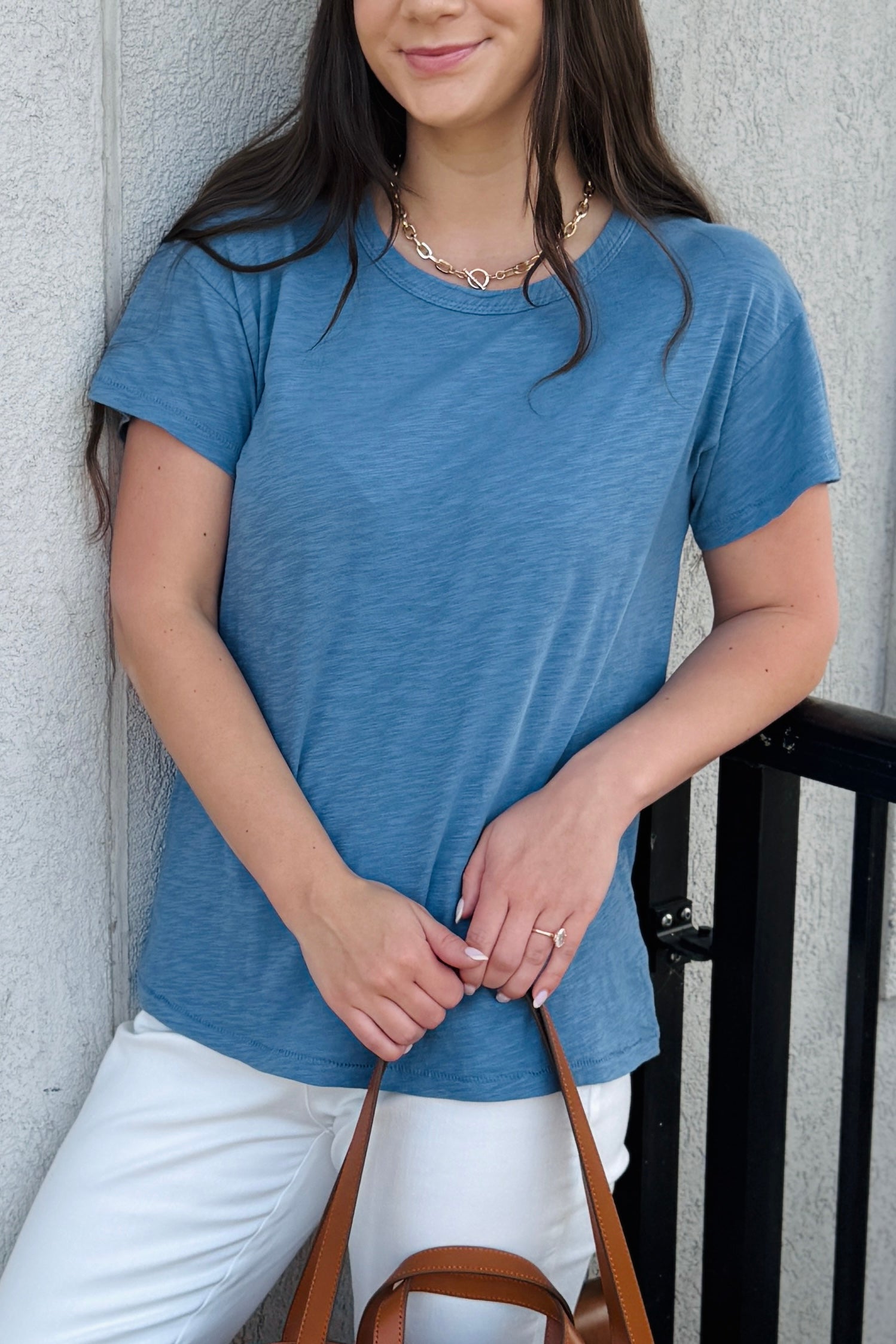Favorite Tee-Misty Denim