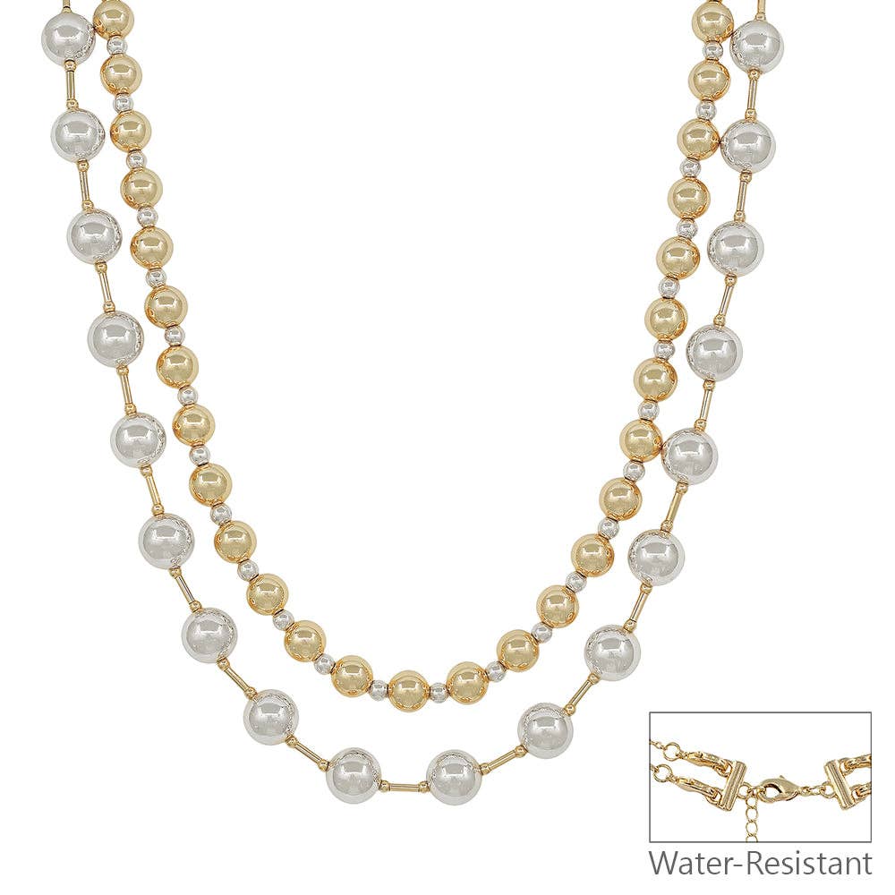 Beaded Double Layered Necklace