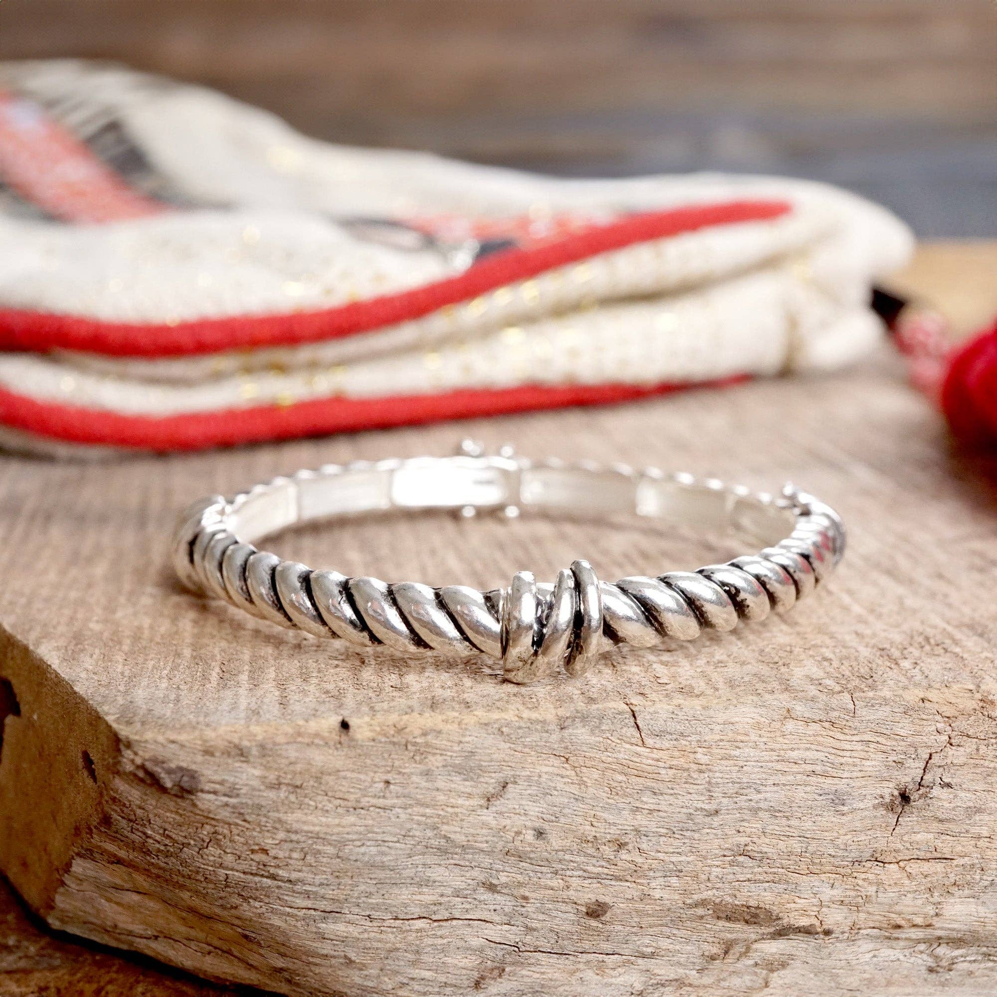 Timeless Layering Textured Bangles: Caviar -  Silver