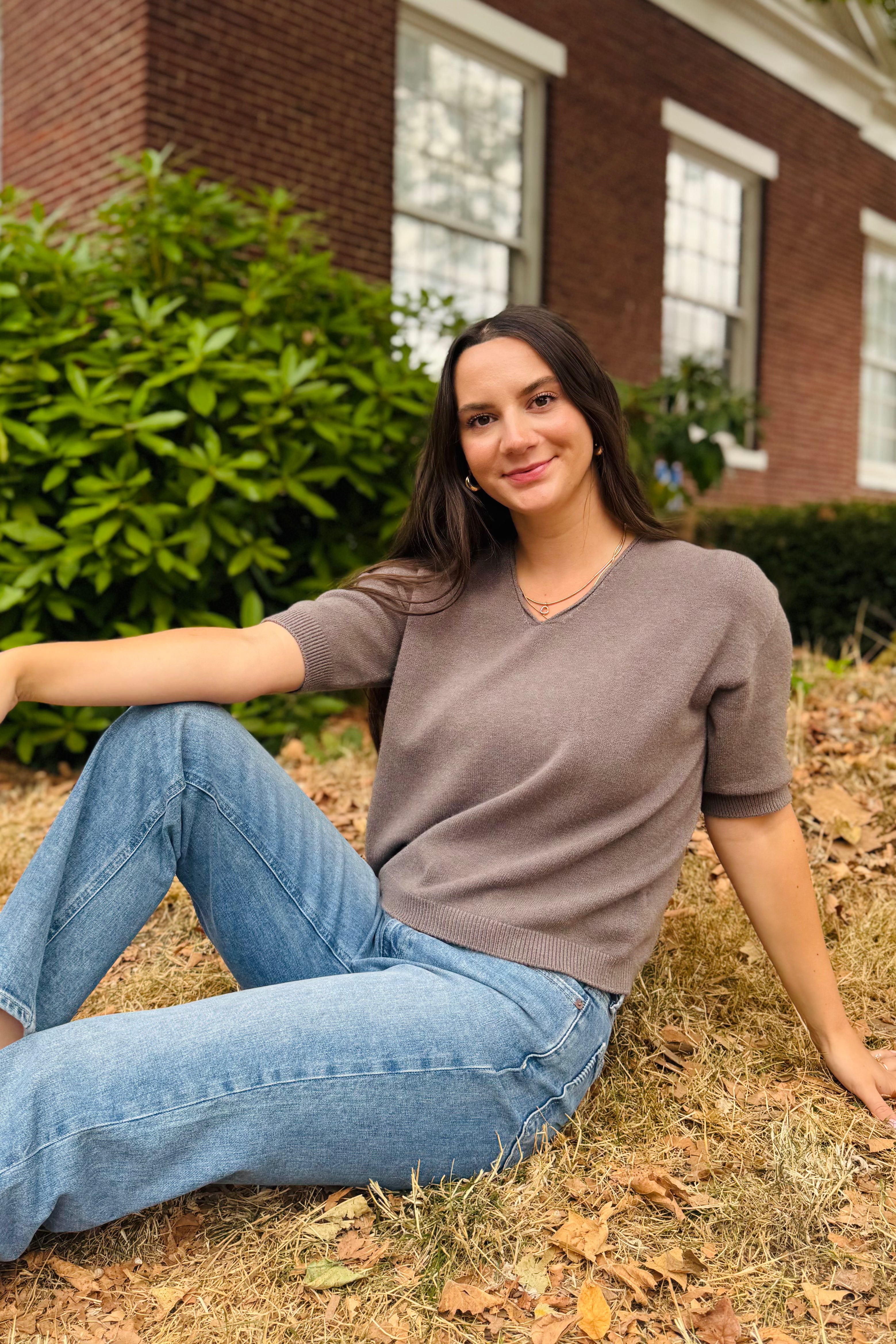 3/4 V-Neck Sweater