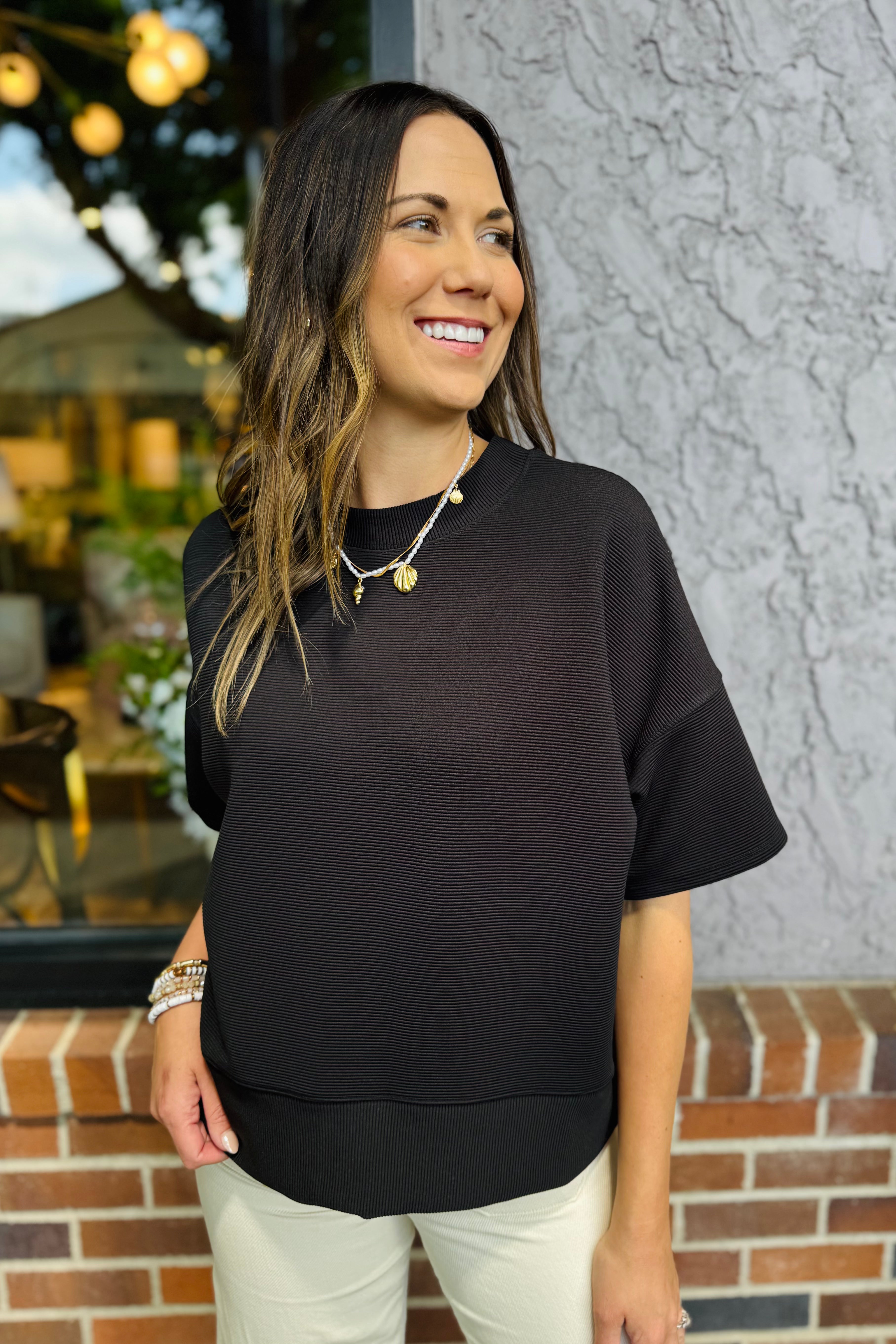 Banded Knit Tee