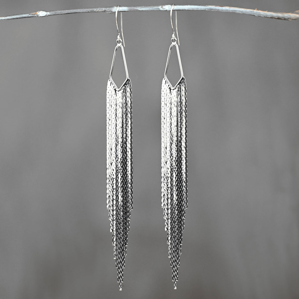 Super Dramatic Golden Mermaid Shimmer Earrings | KBD Studio - view 3