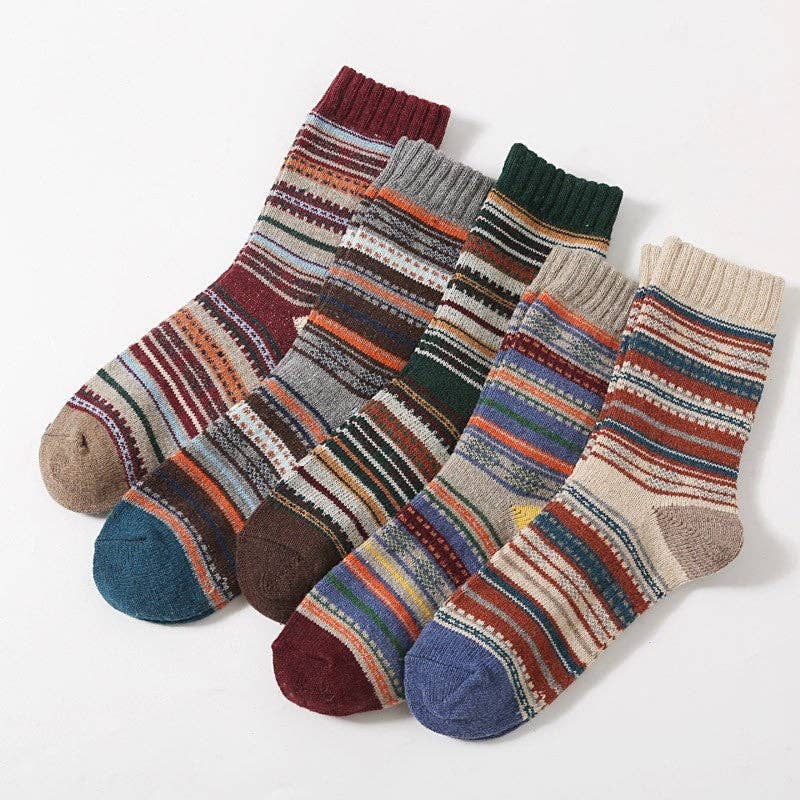 Colorful Printed Warm Womens Socks
