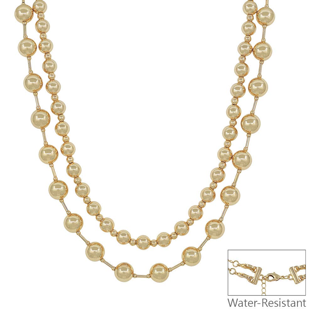 Gold Double Layered Multiway Necklace