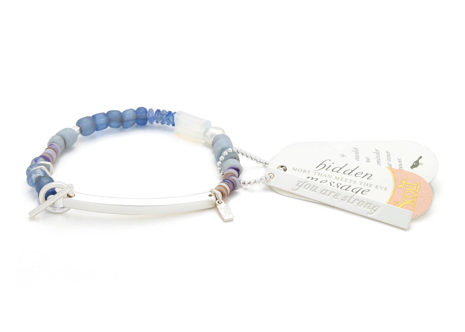 Hidden Message Bracelet - Strong/Opalite/Silver