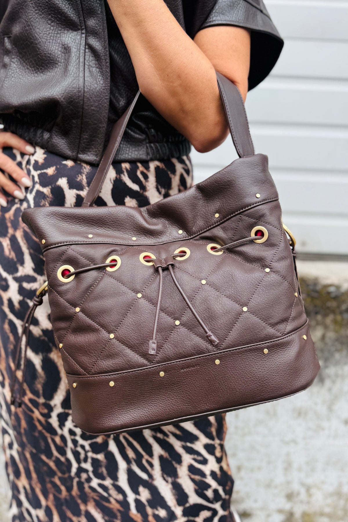 Gianna Large-Quilted Espresso