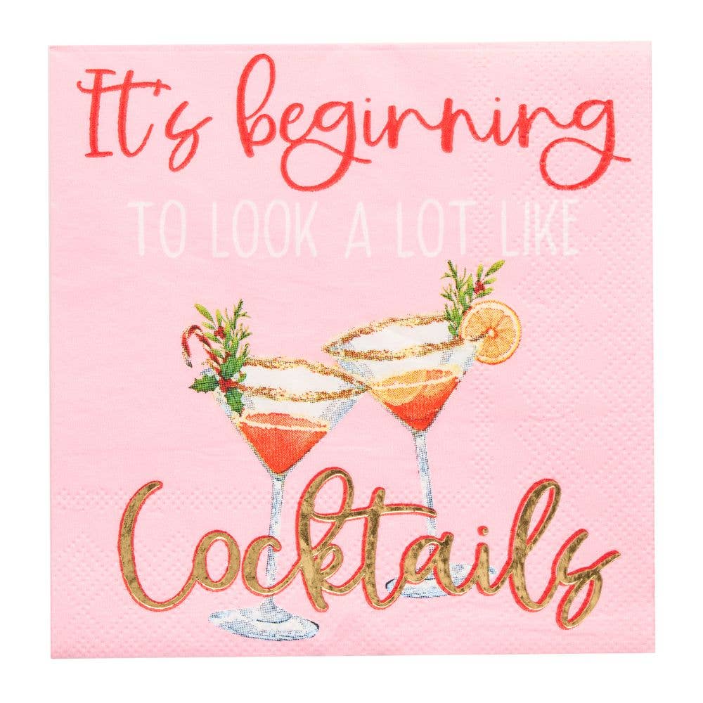 'It's Beginning to Look...' Cocktail Napkins/26pk | Sophistiplate