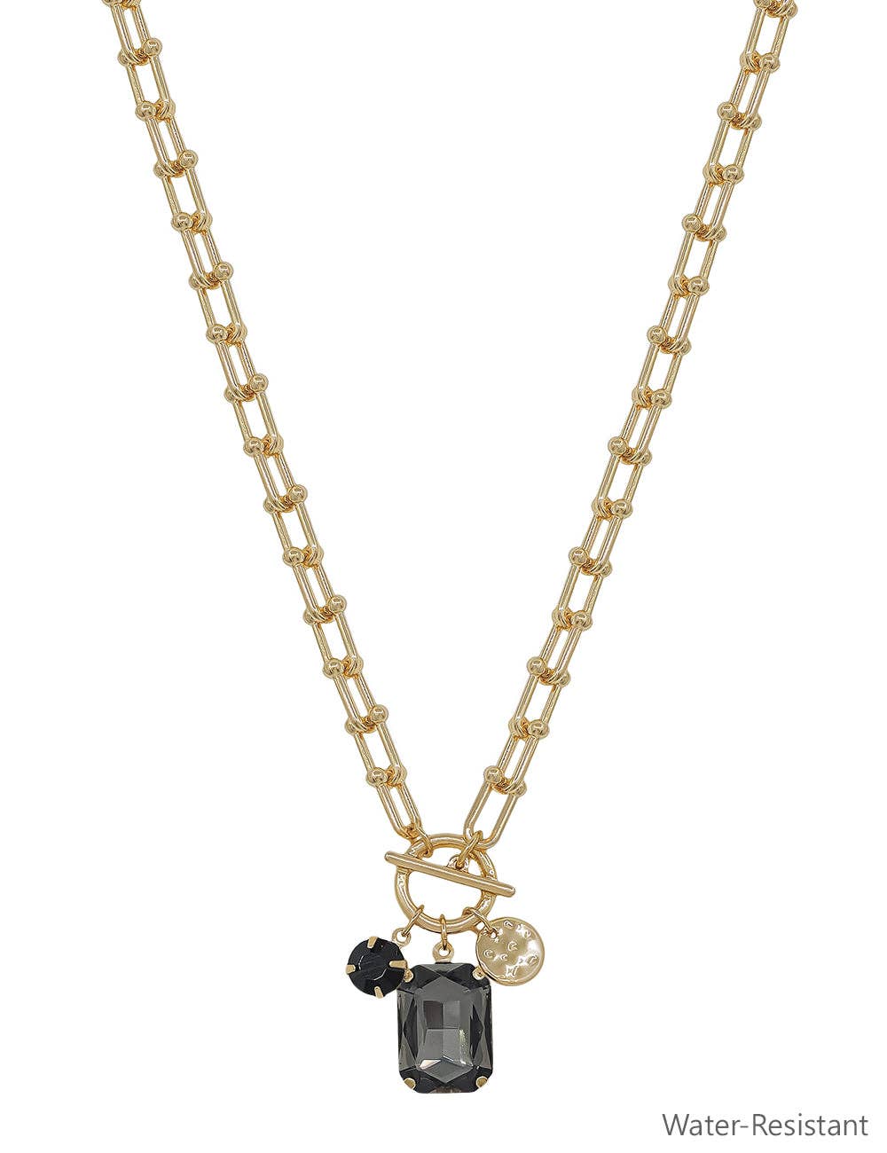 Black Diamond Crystal Charms Necklace
