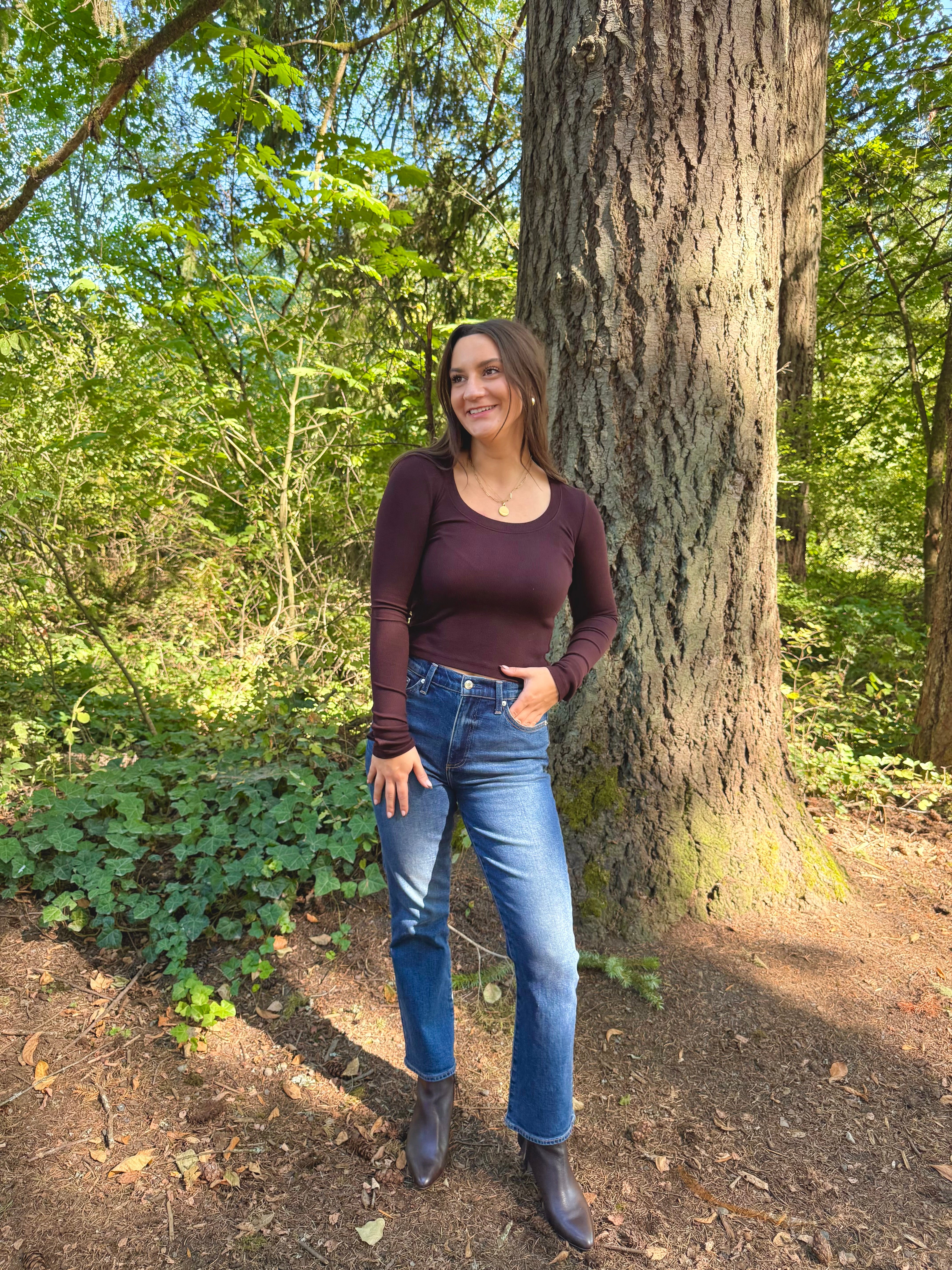 Long Sleeve Scoop Top