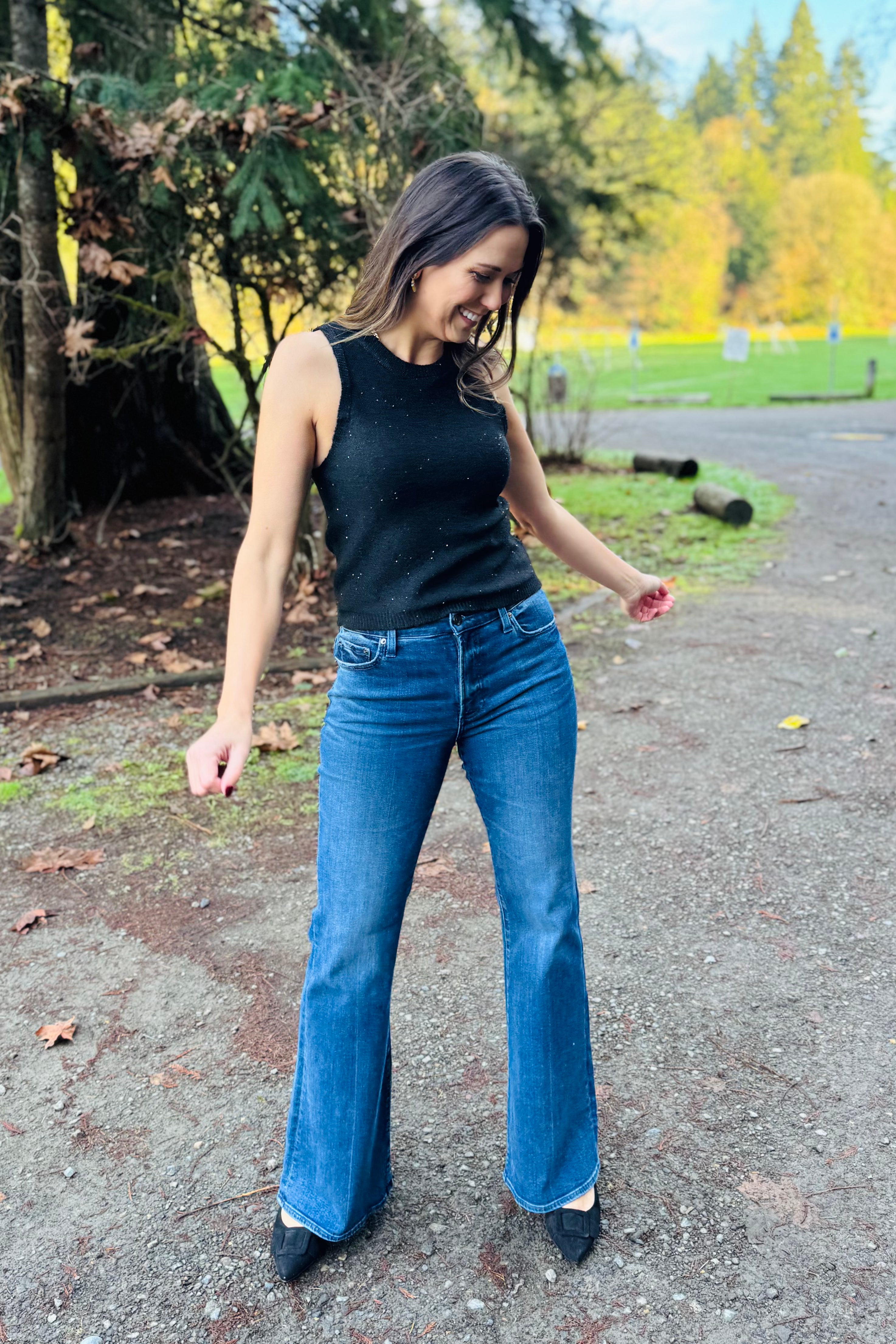 Angel Knit Top-Black