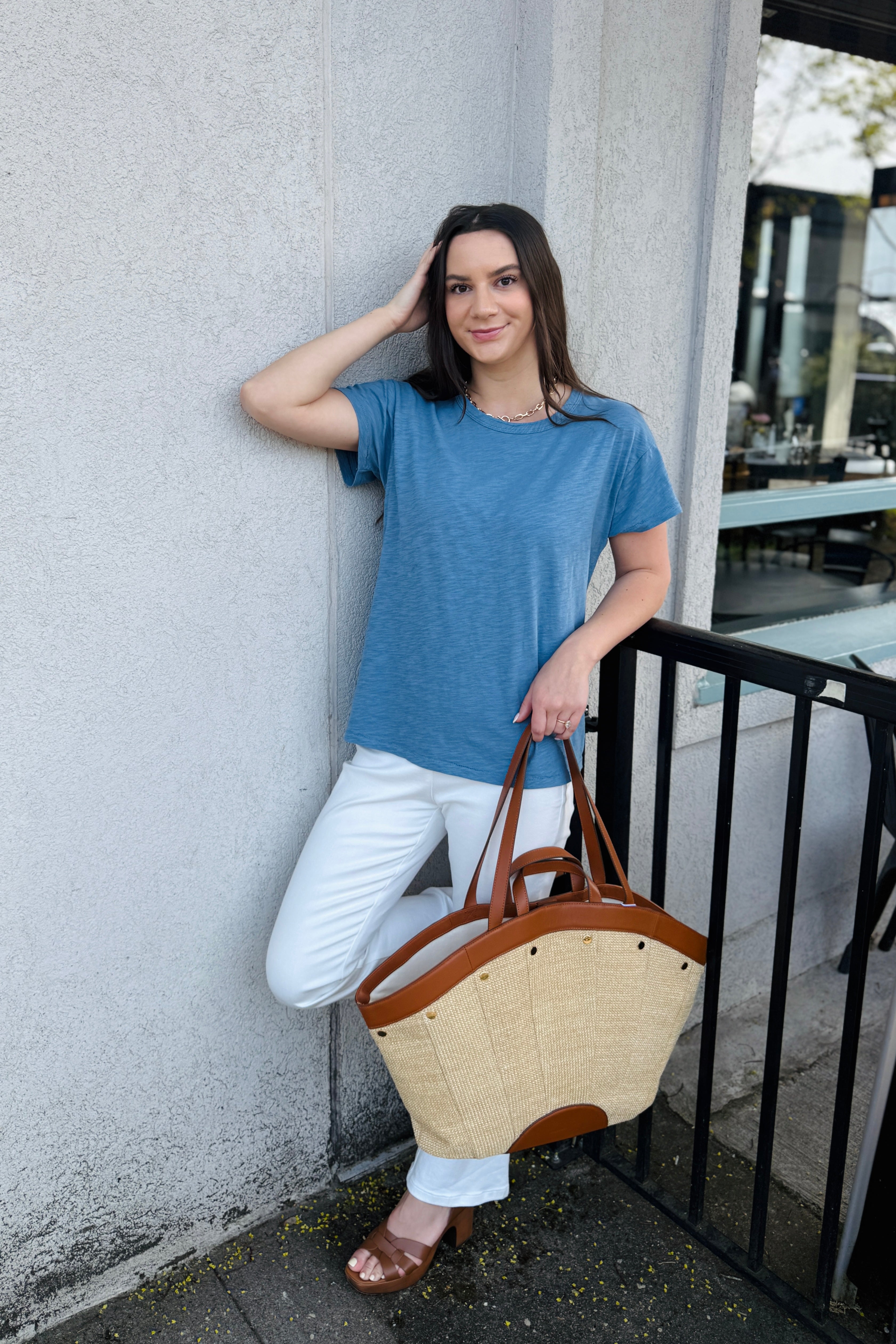 Favorite Tee-Misty Denim