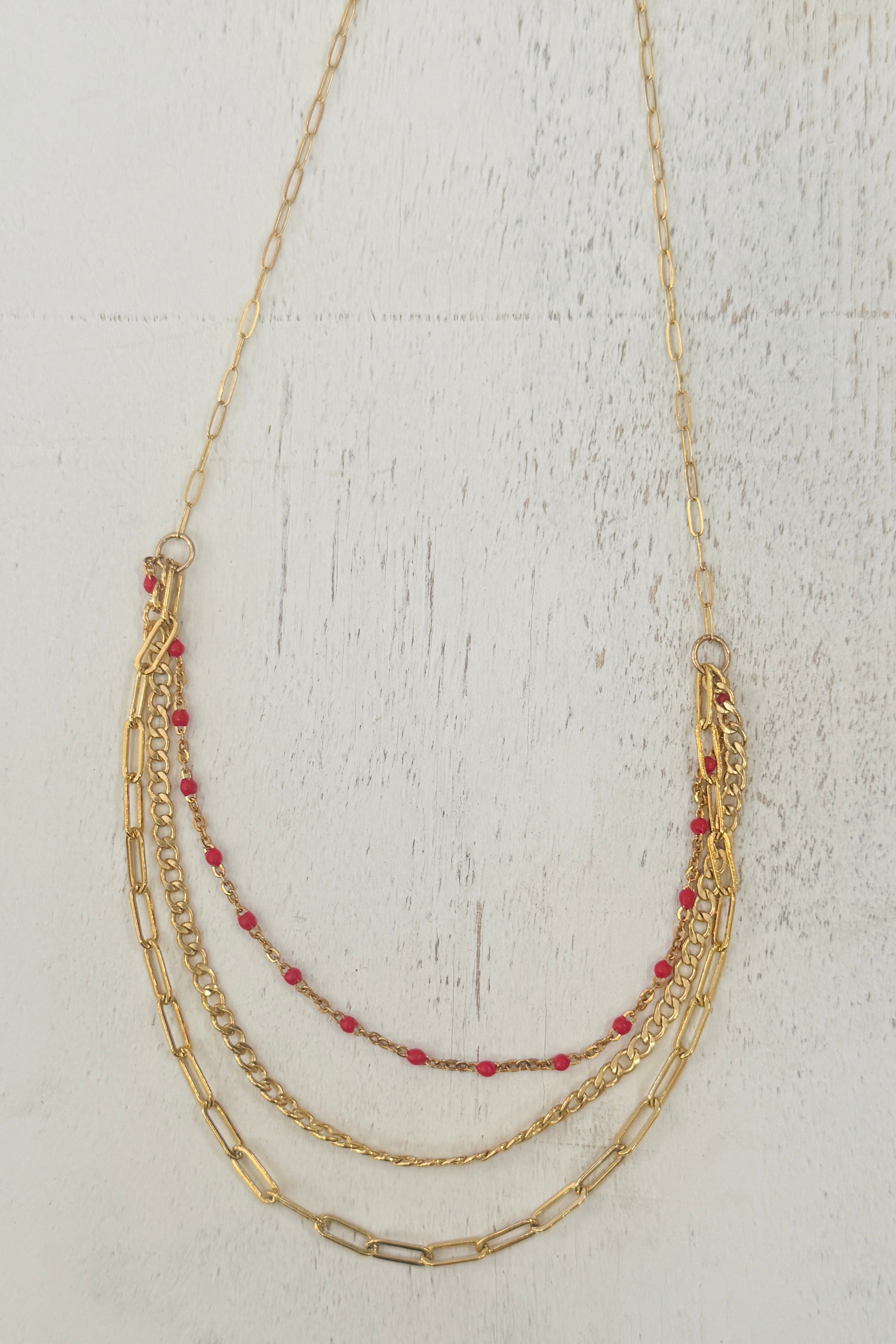 14K Gold 3 Strand Necklace