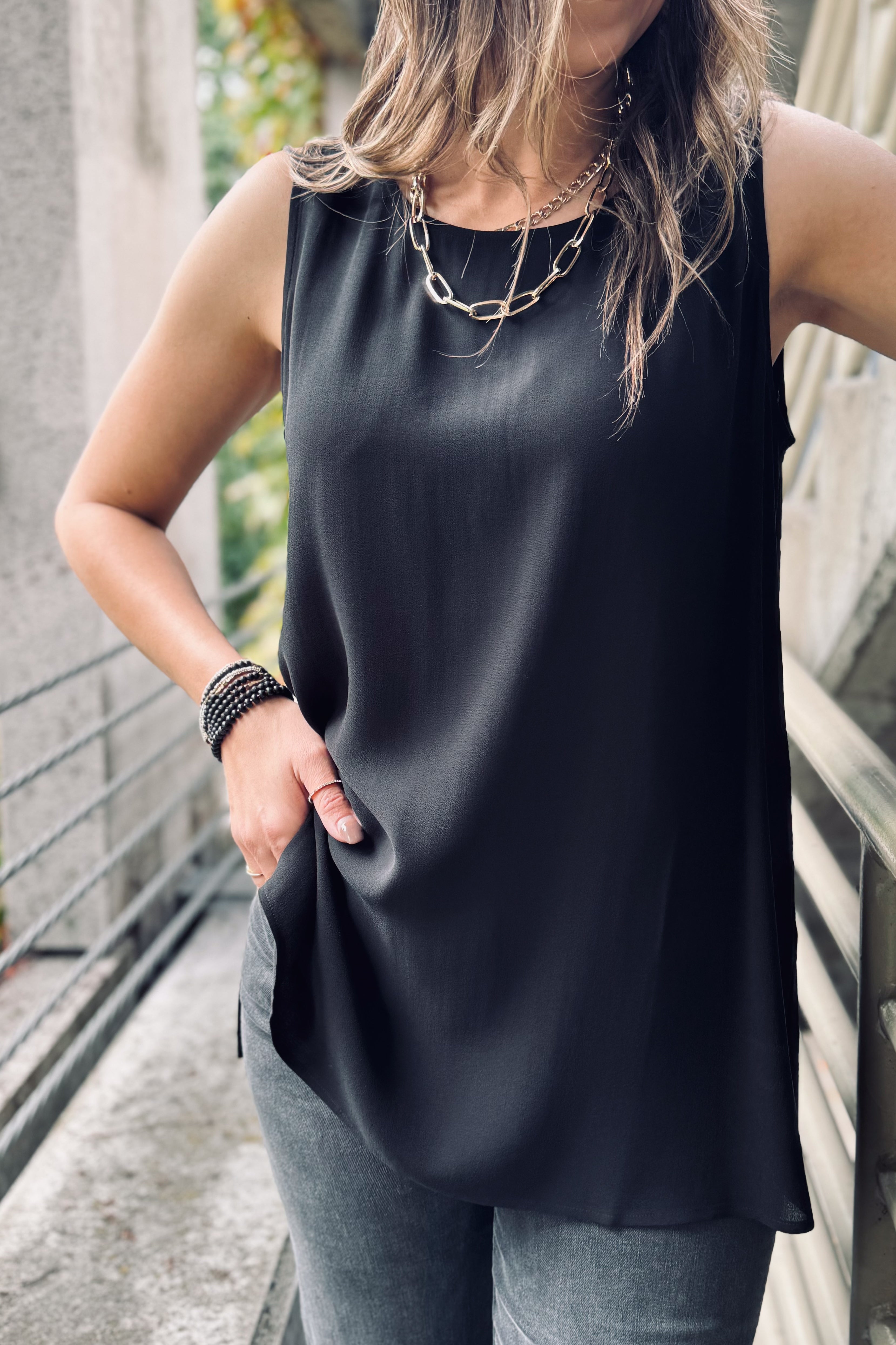 Ballet Neck Tunic Tank