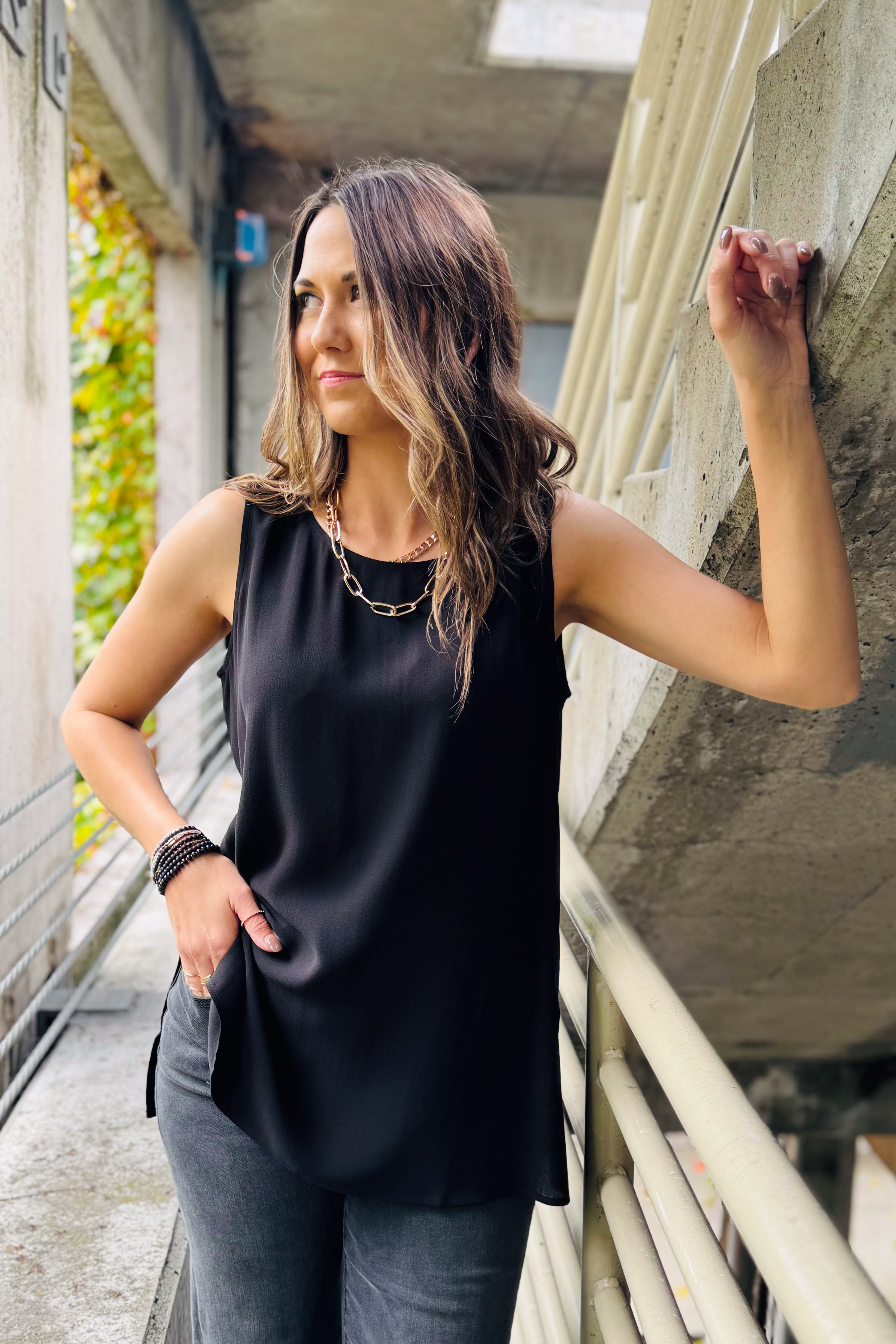 Ballet Neck Tunic Tank