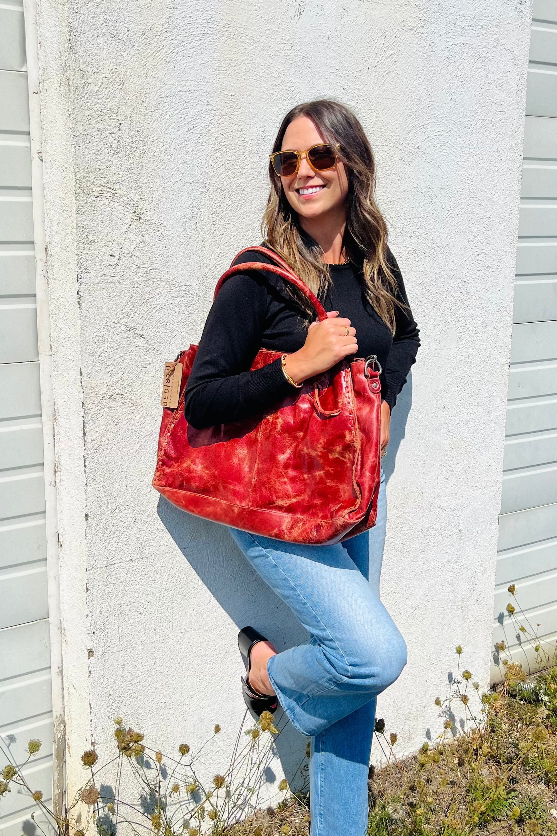 Rockaway Handbag-Cherry Lacquer