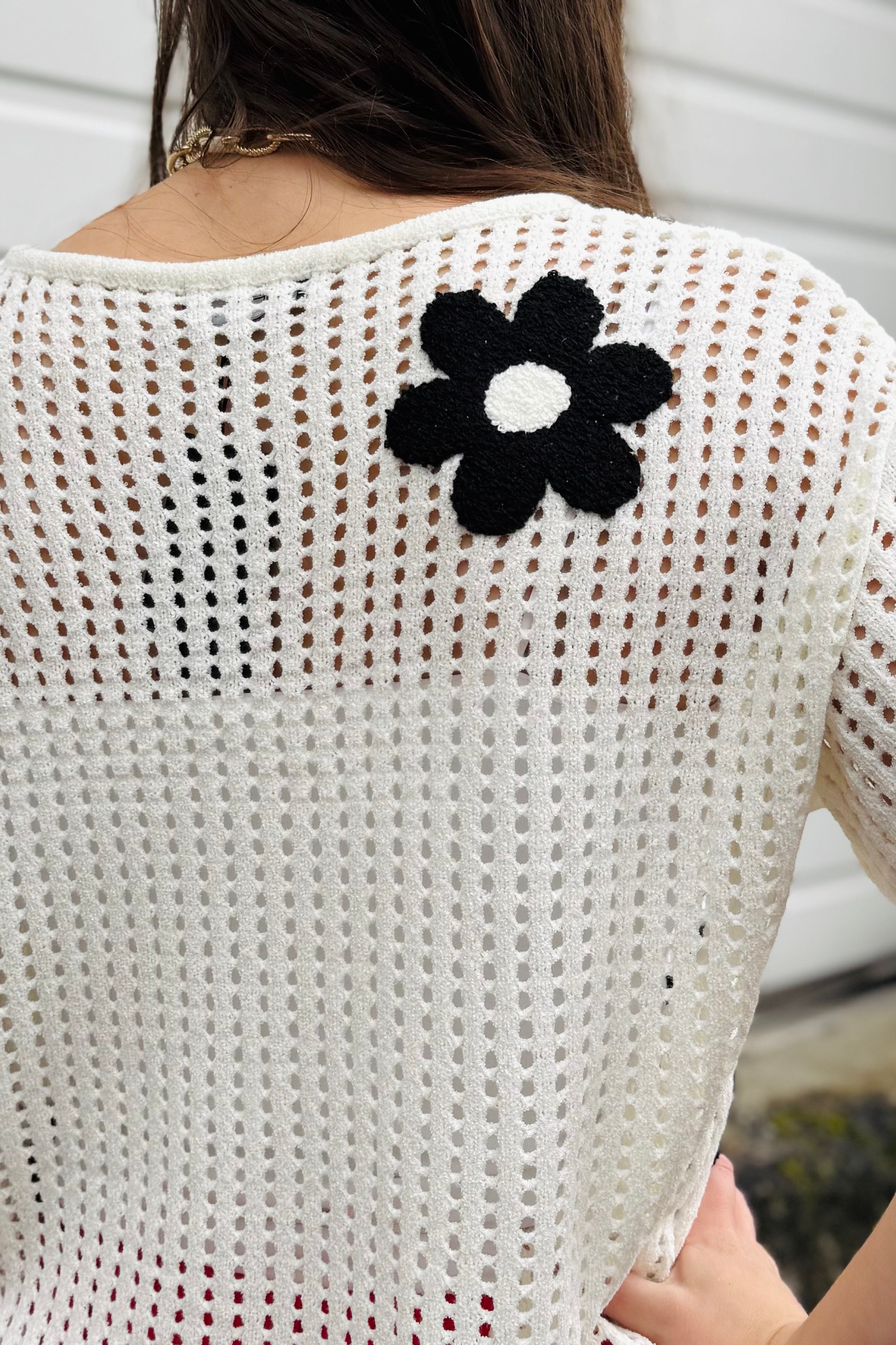 Black Flowers Sweater