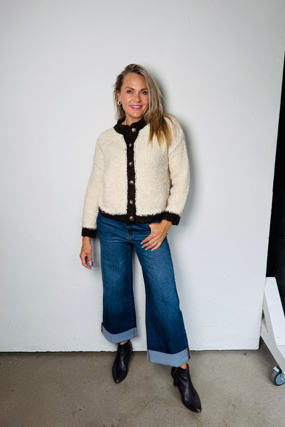Block Trim Cardigan