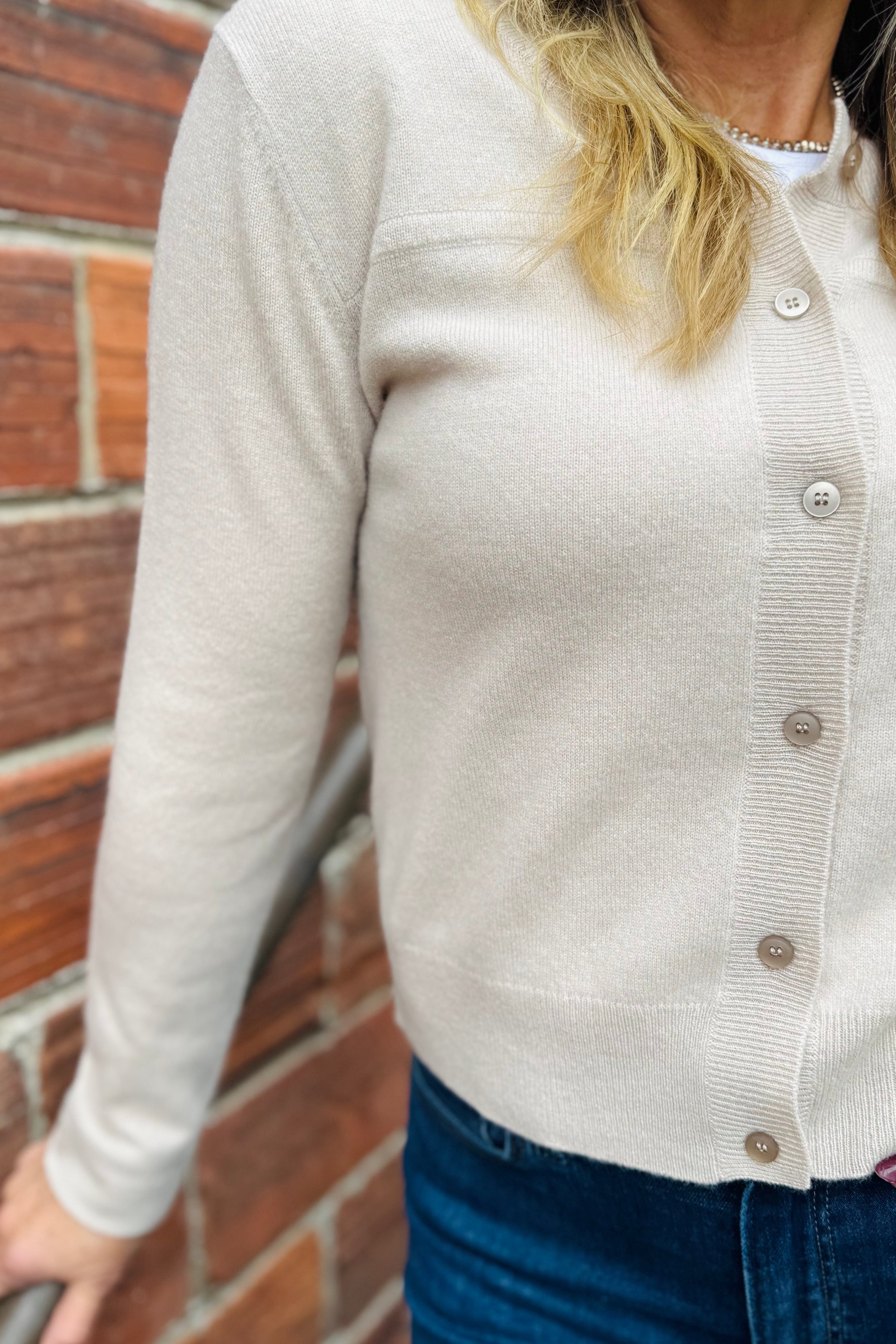 Button Up Topstitch Cardi