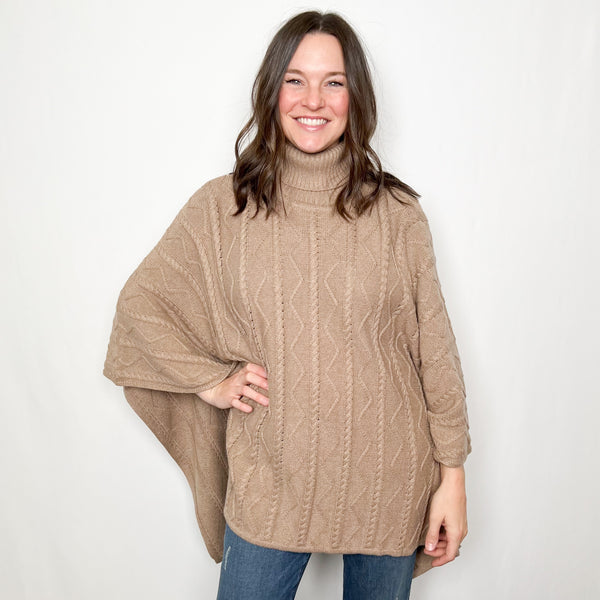 Cable Knit Poncho