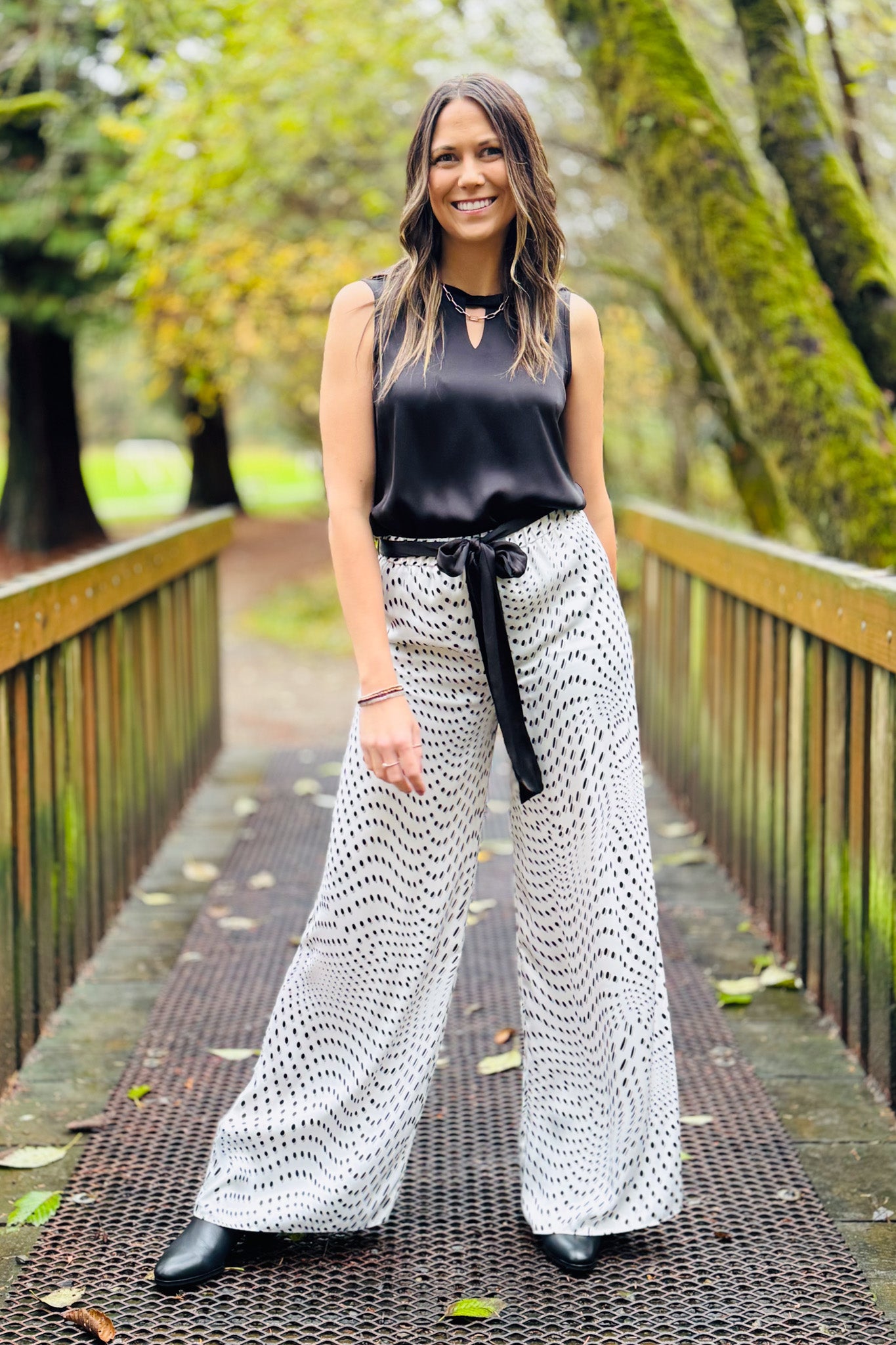 Chic Polka Dot Pants