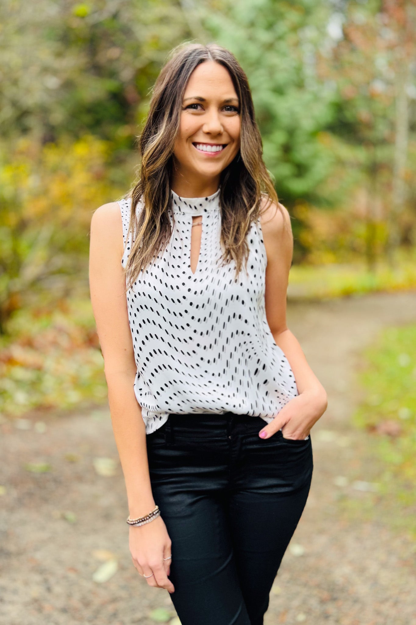 Chic Polka Dot Pullover