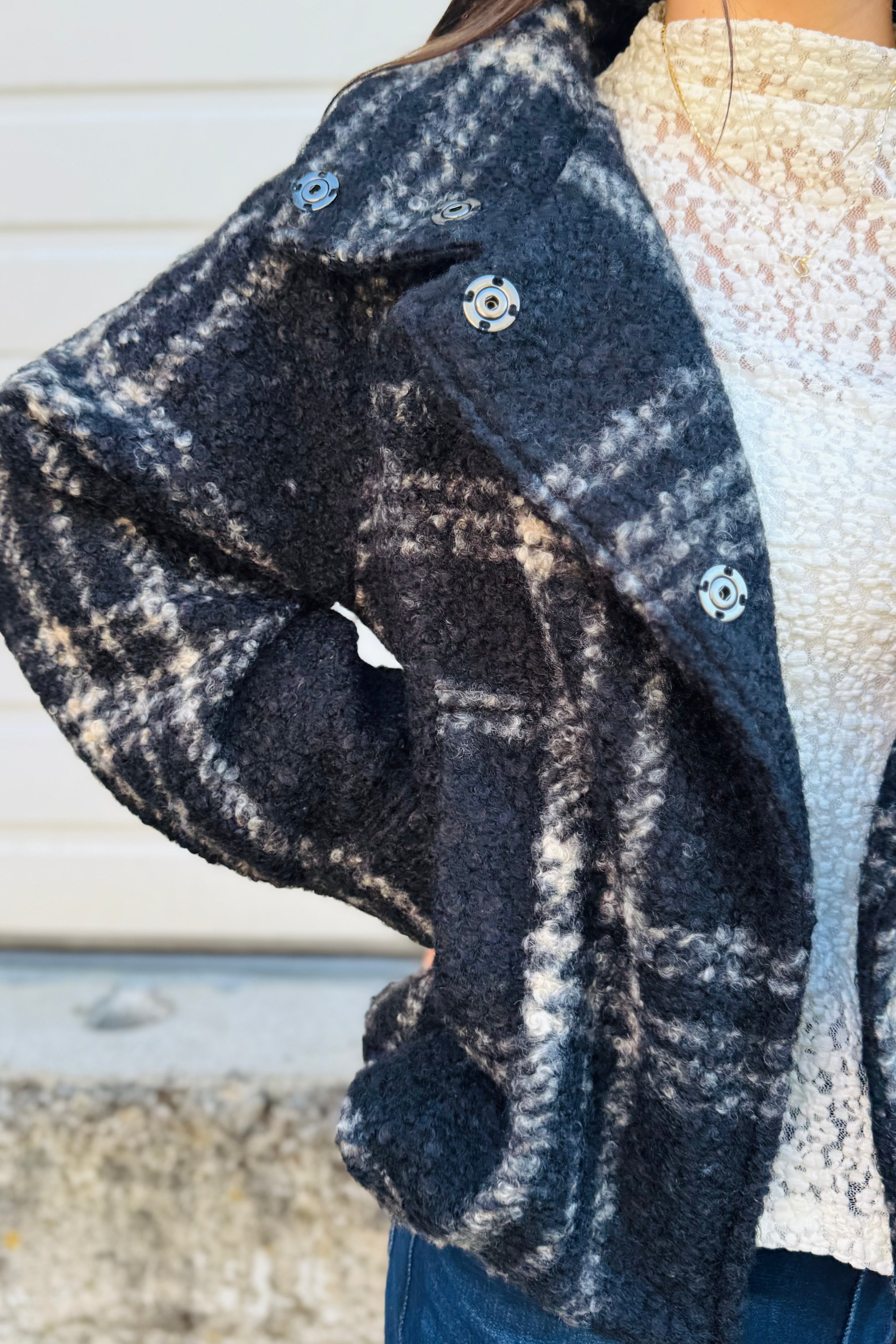 Checkered Jacket - Black