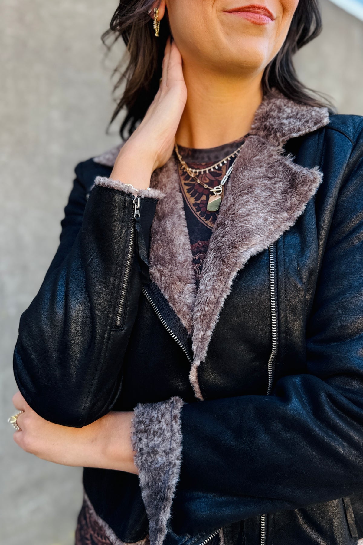 Chinchilla Jacket - Black