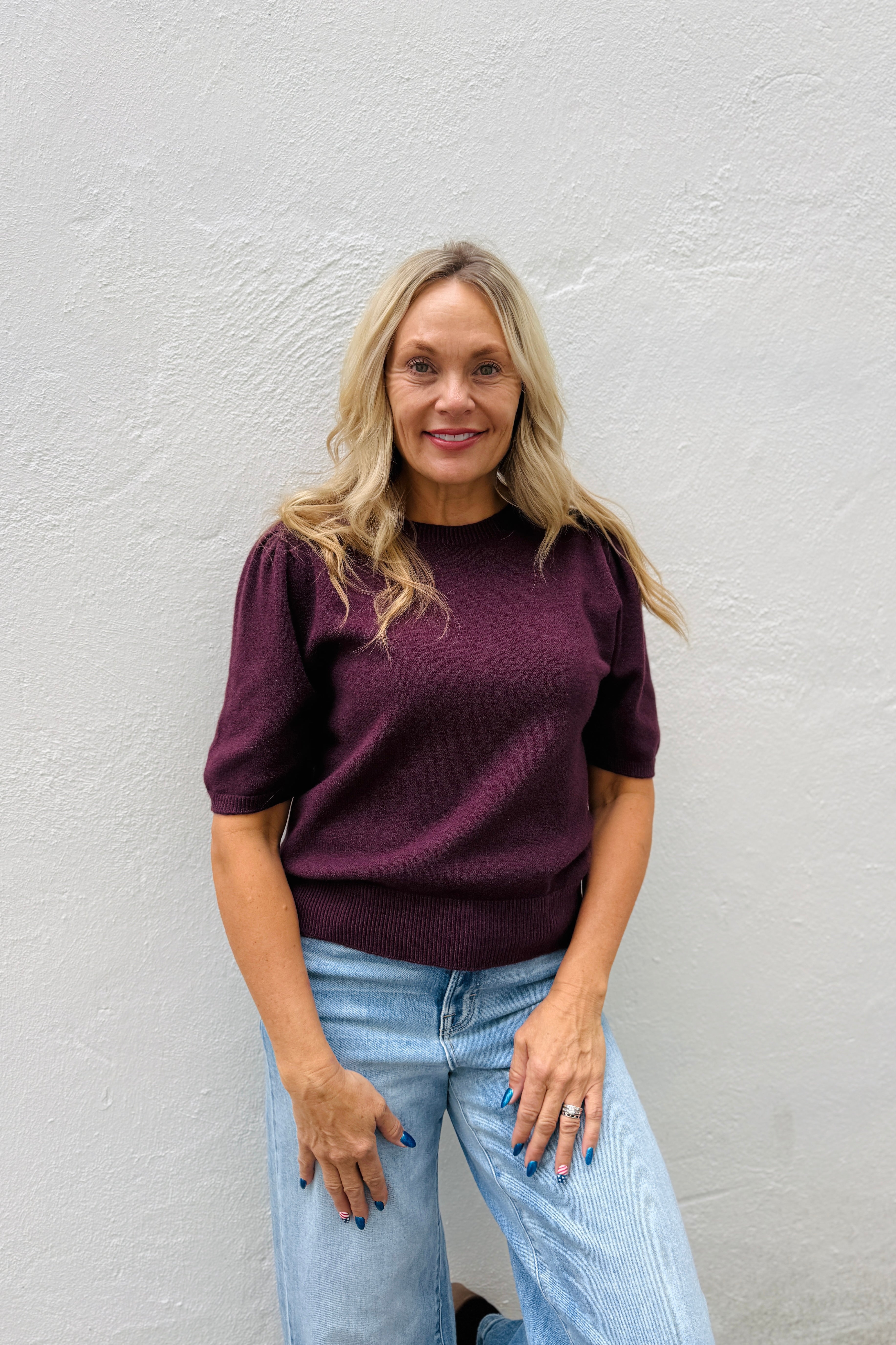 Chloe Sweater-Plum
