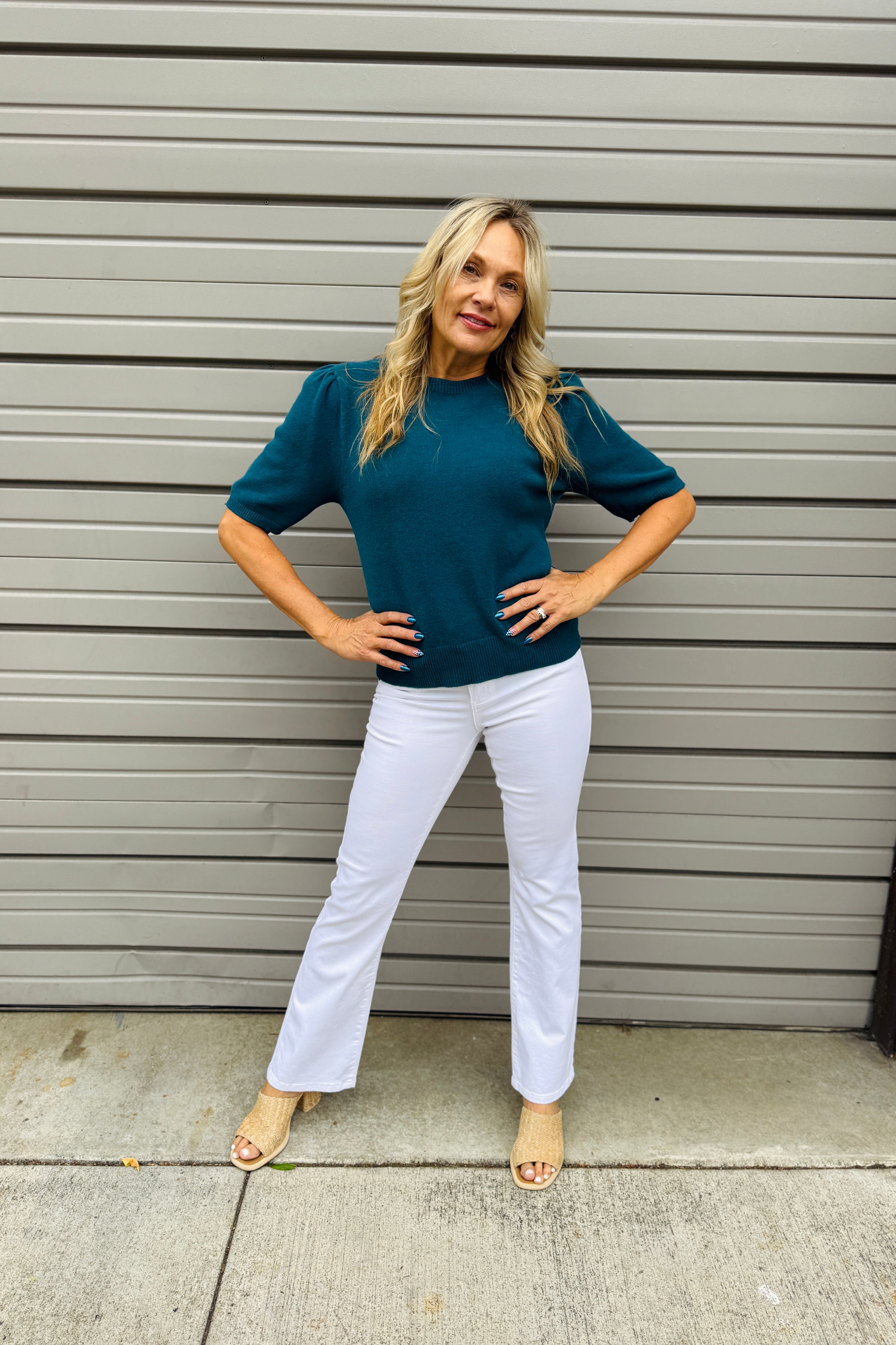 Chloe Sweater-Teal