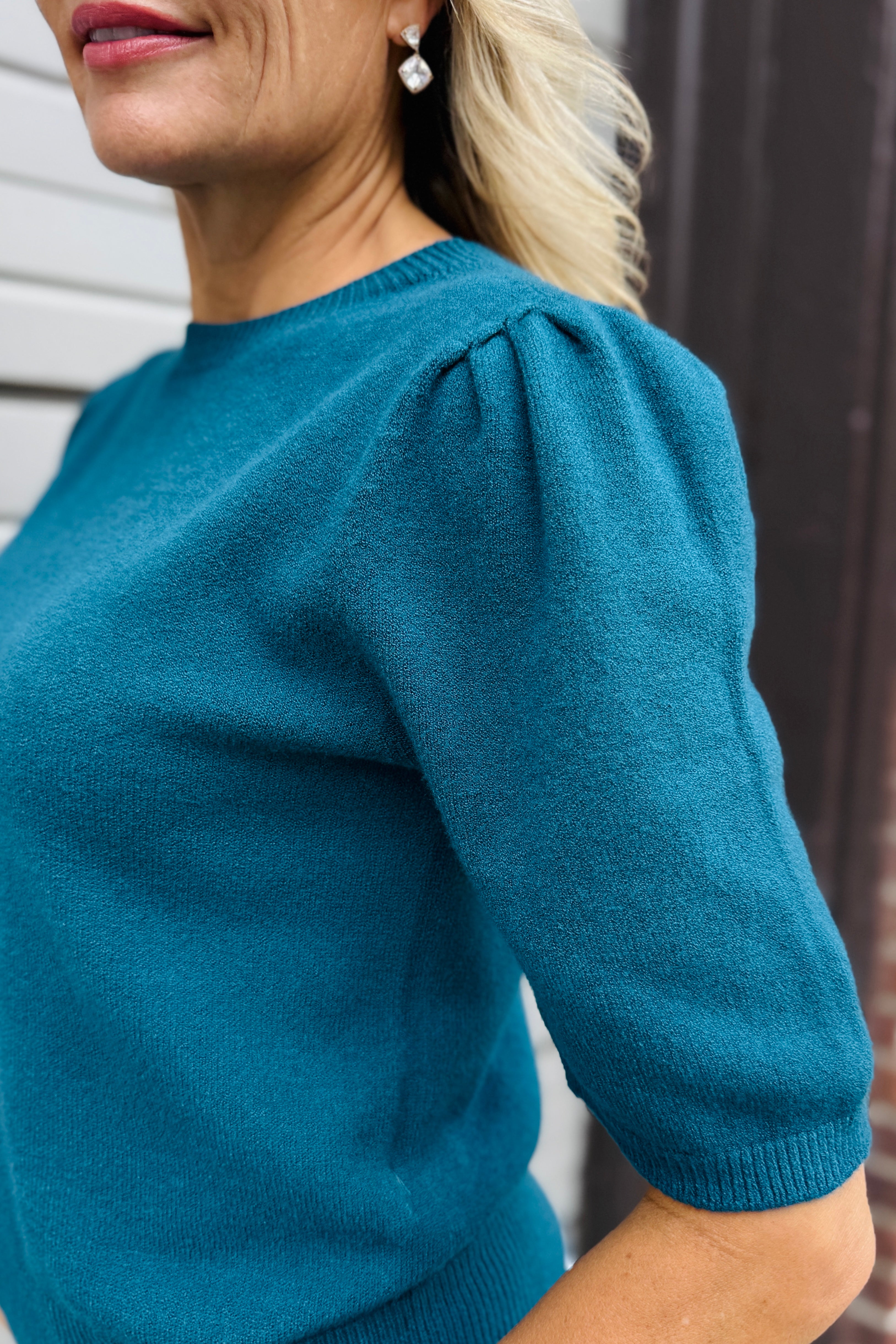 Chloe Sweater-Teal