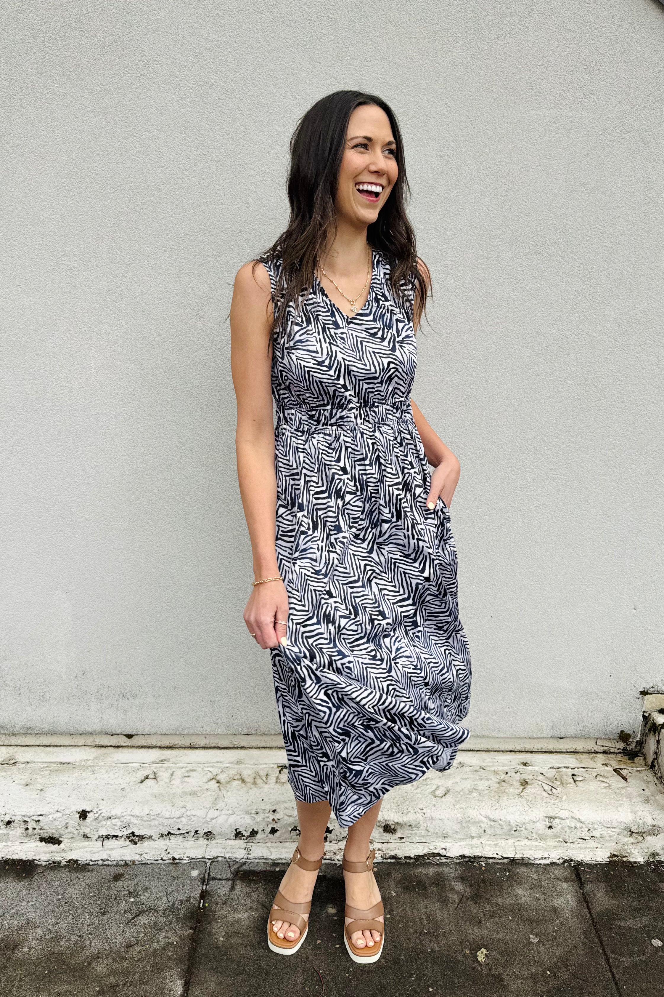 Inked Lines Dierdre Dress