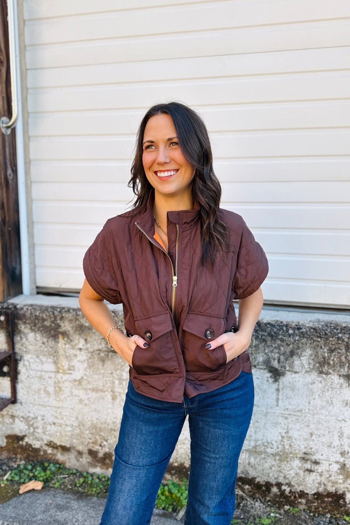 Convertible Drop Shoulder Jacket