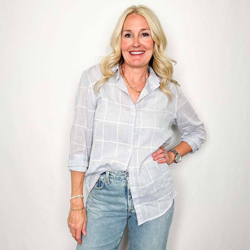 Dixon Button Down Plaid Top