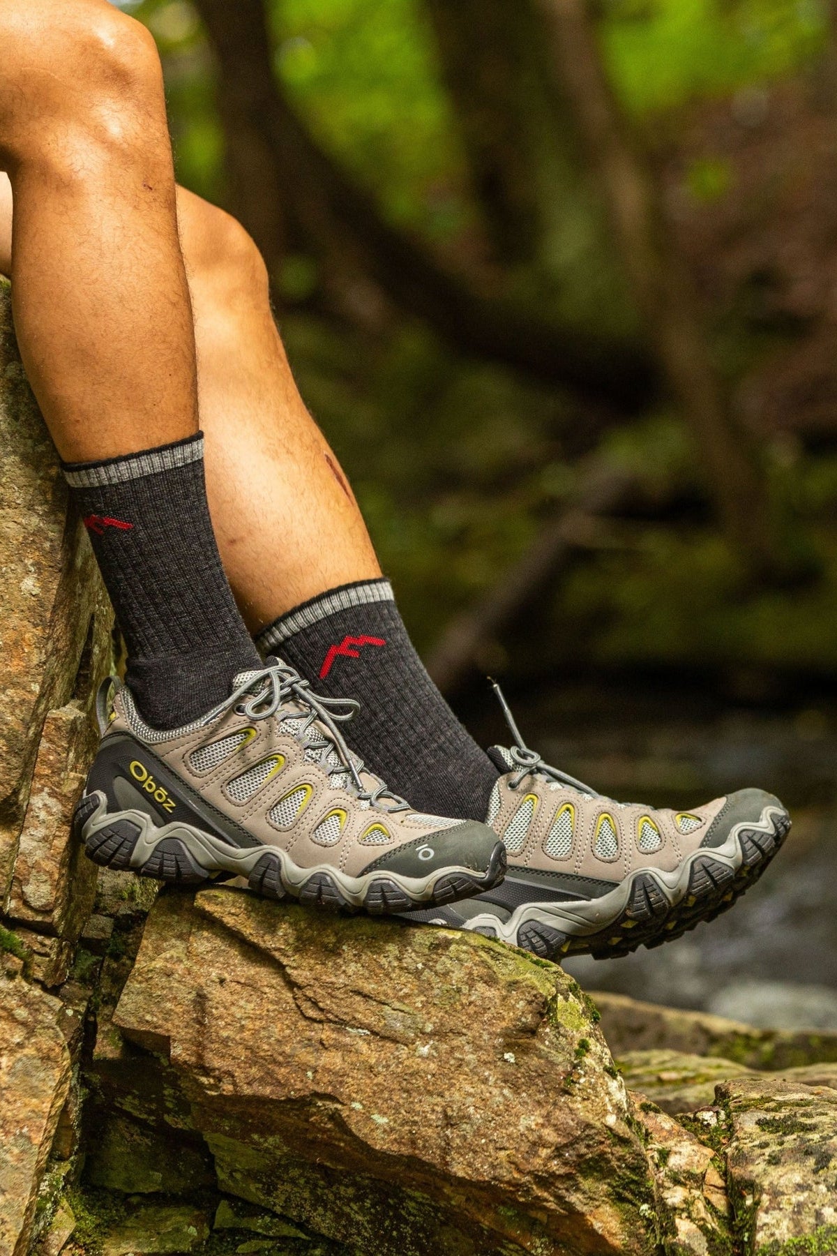 Midweight Micro Crew Hiker-Black