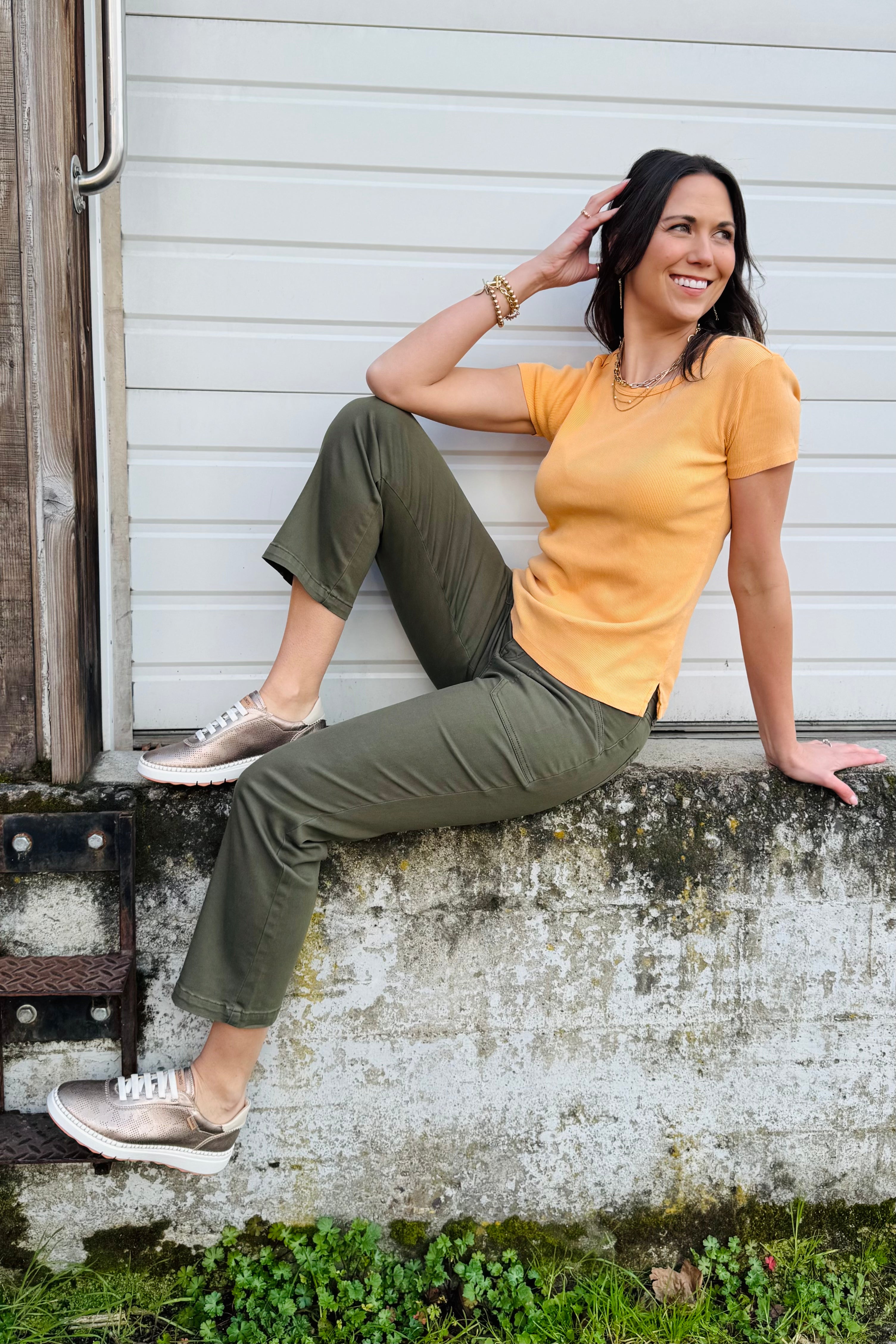 Rowan Rib Tee-Sunset