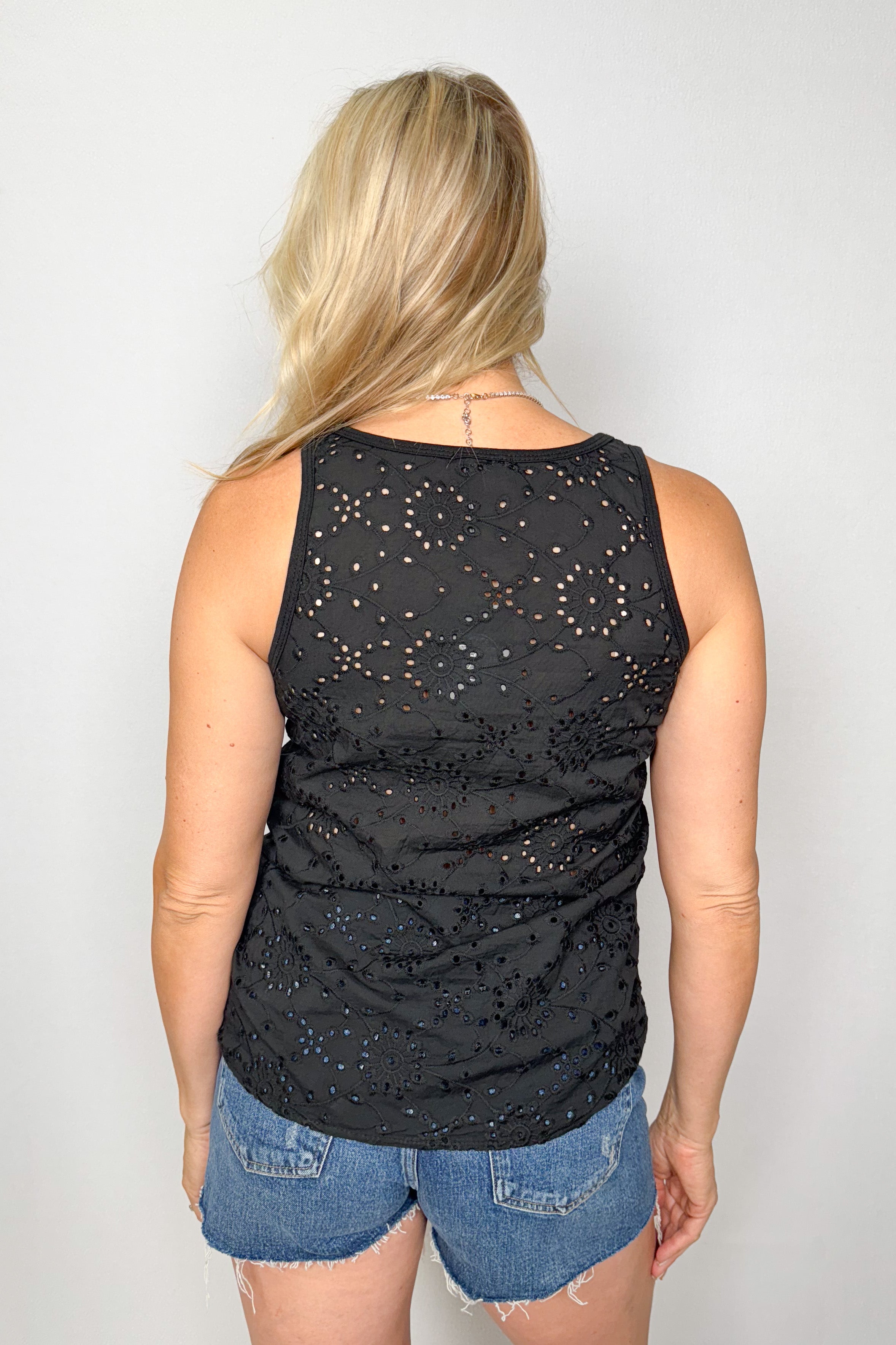 Eyelet Back Tank