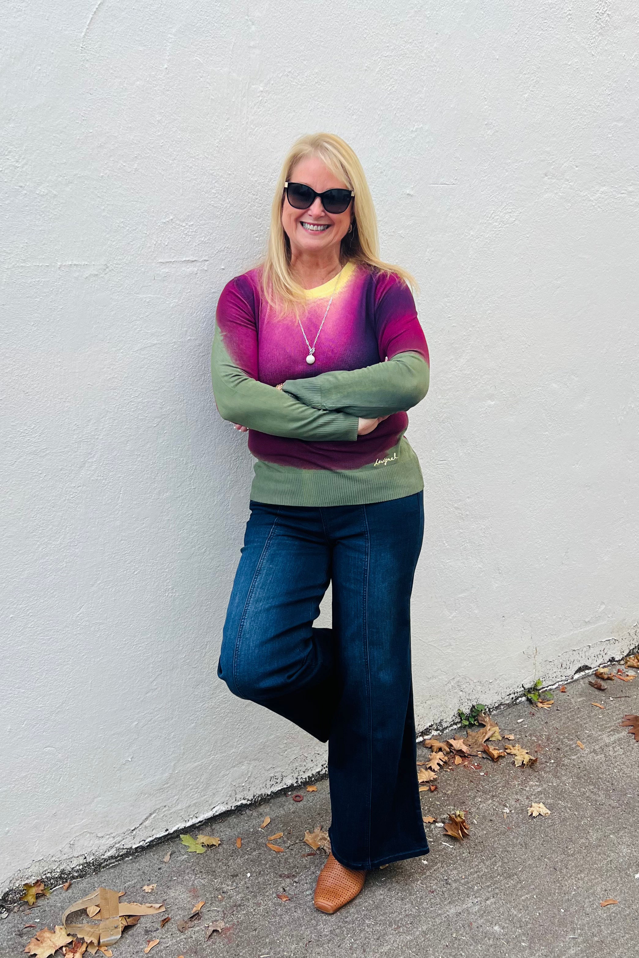 Eggplant Fine Knit Sweater