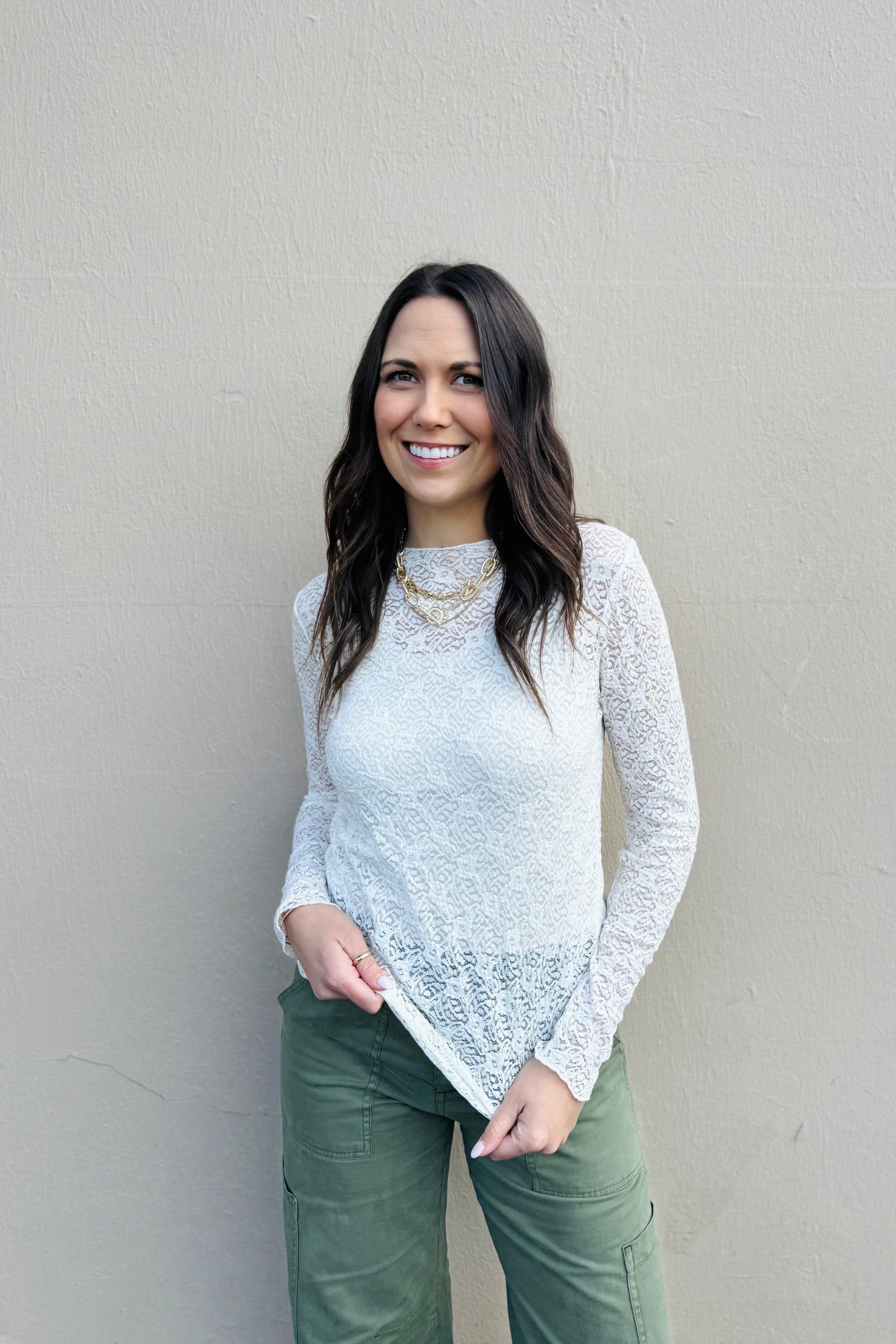 Long Sleeve Lace Top