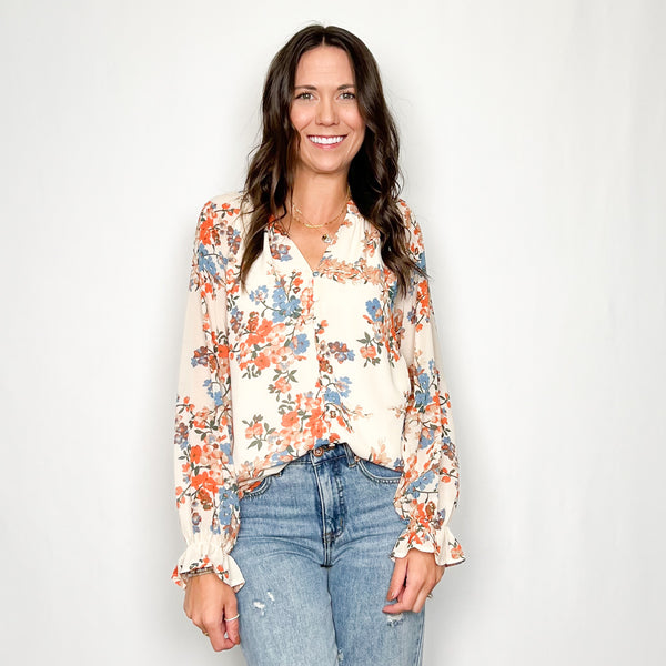 Fall Florals Long Sleeve Blouse