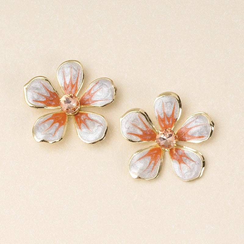 Sparkle & Shine Large Enamel Flower Earrings
