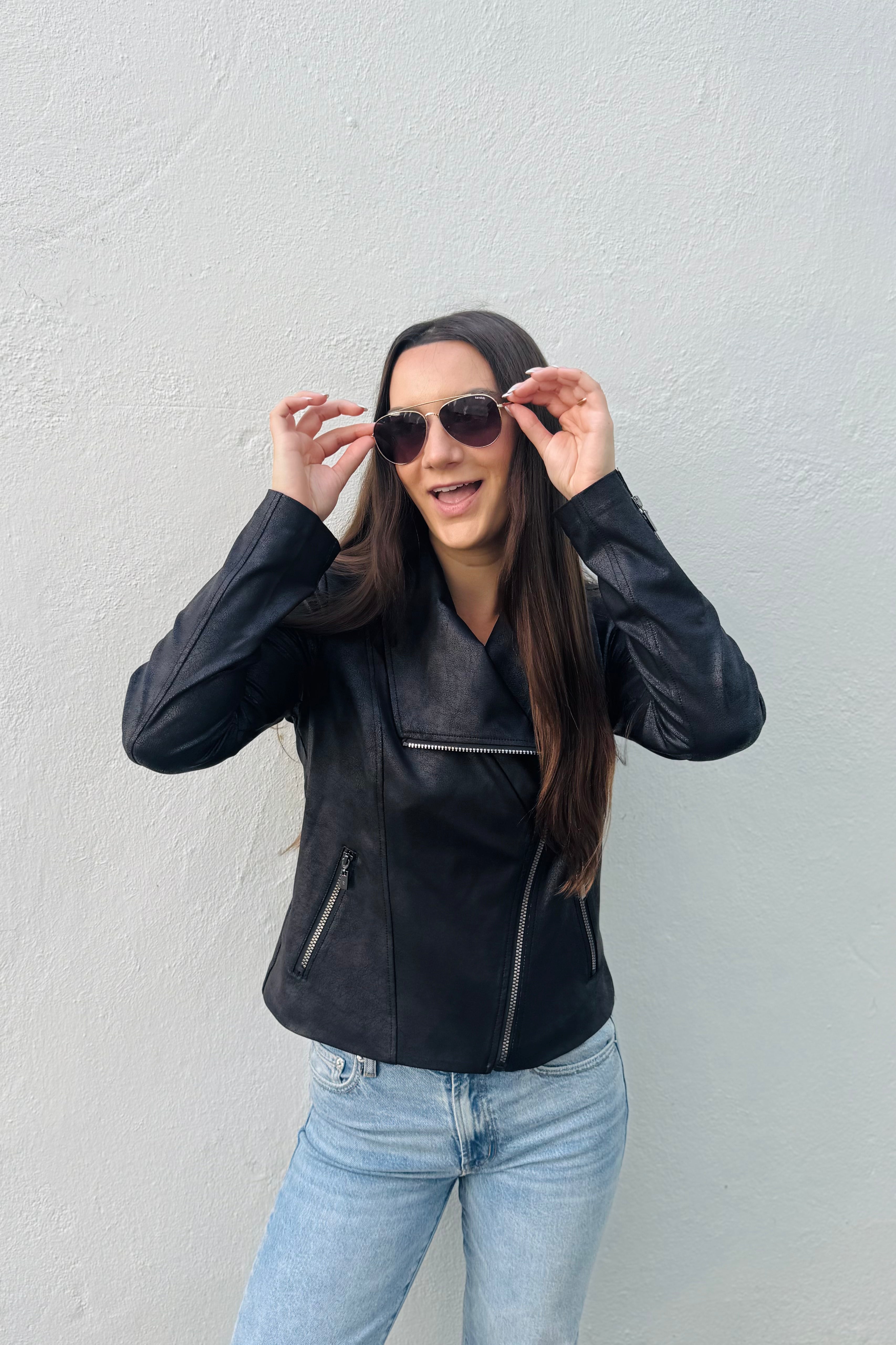 Foiled Knit Fitted Jacket